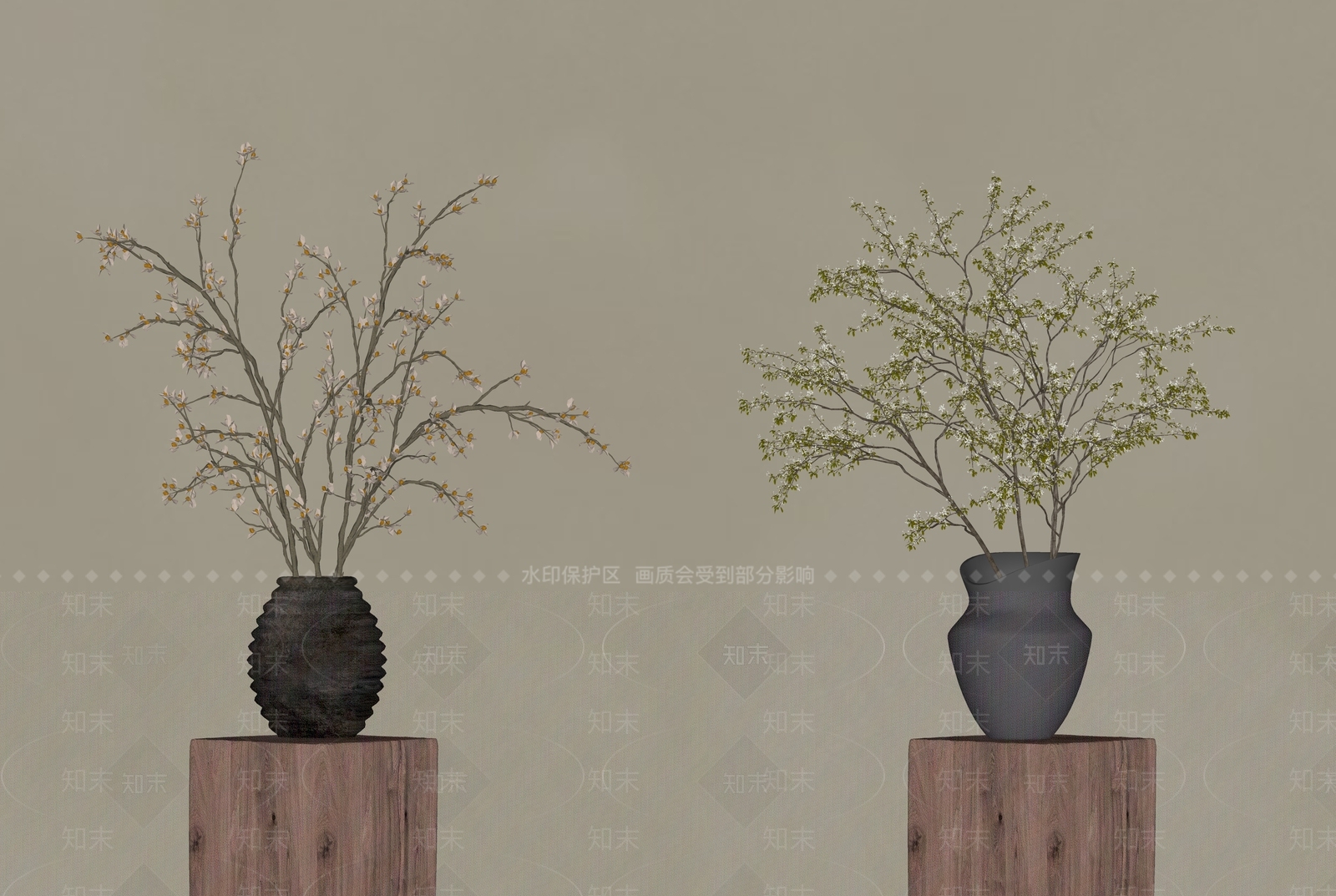 侘寂中古花瓶SU模型下载【ID:1195487286】