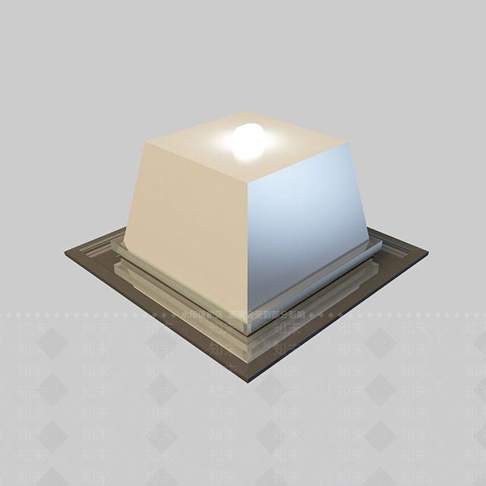 现代卧室吸顶灯3D模型下载【ID:1195487380】