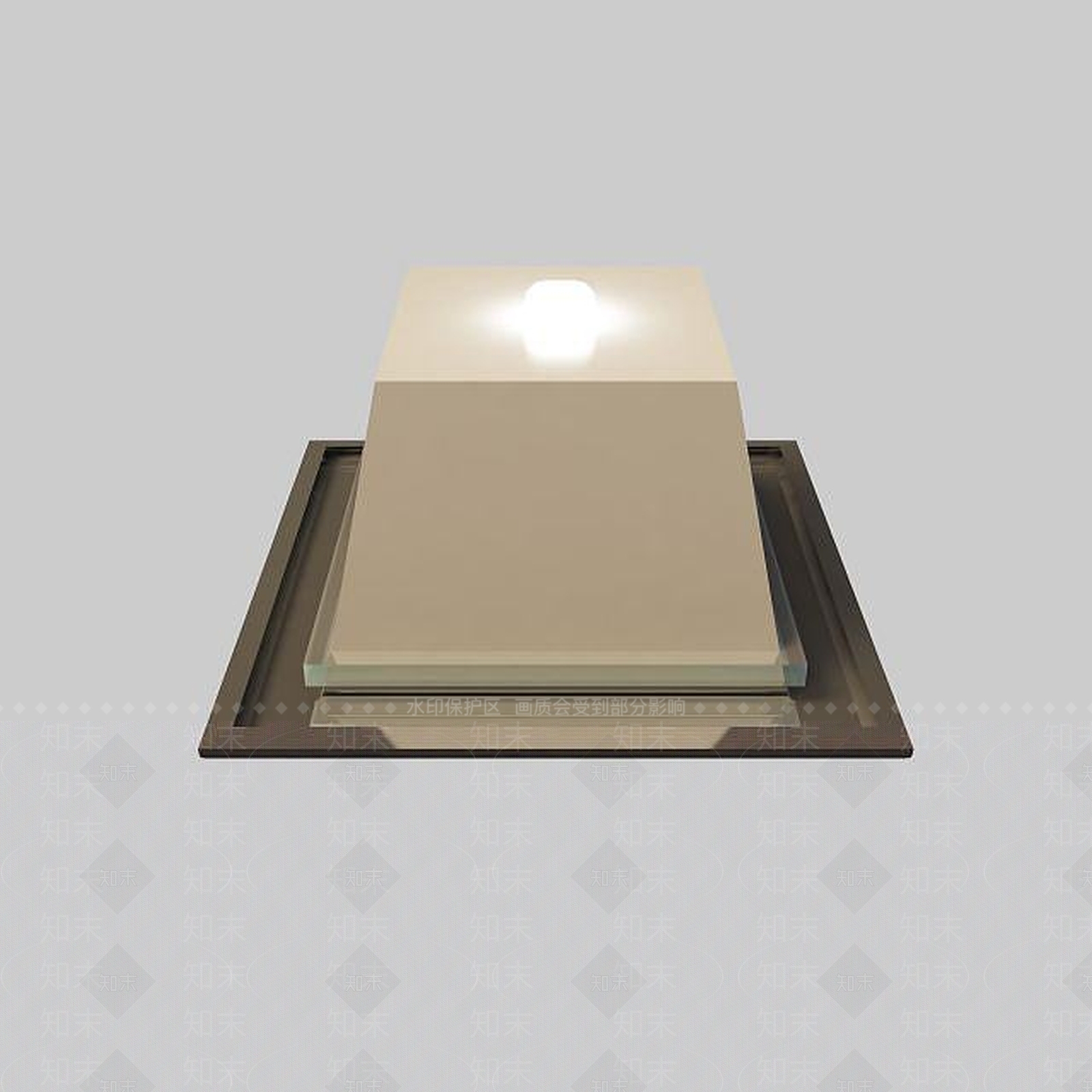 现代卧室吸顶灯3D模型下载【ID:1195487380】