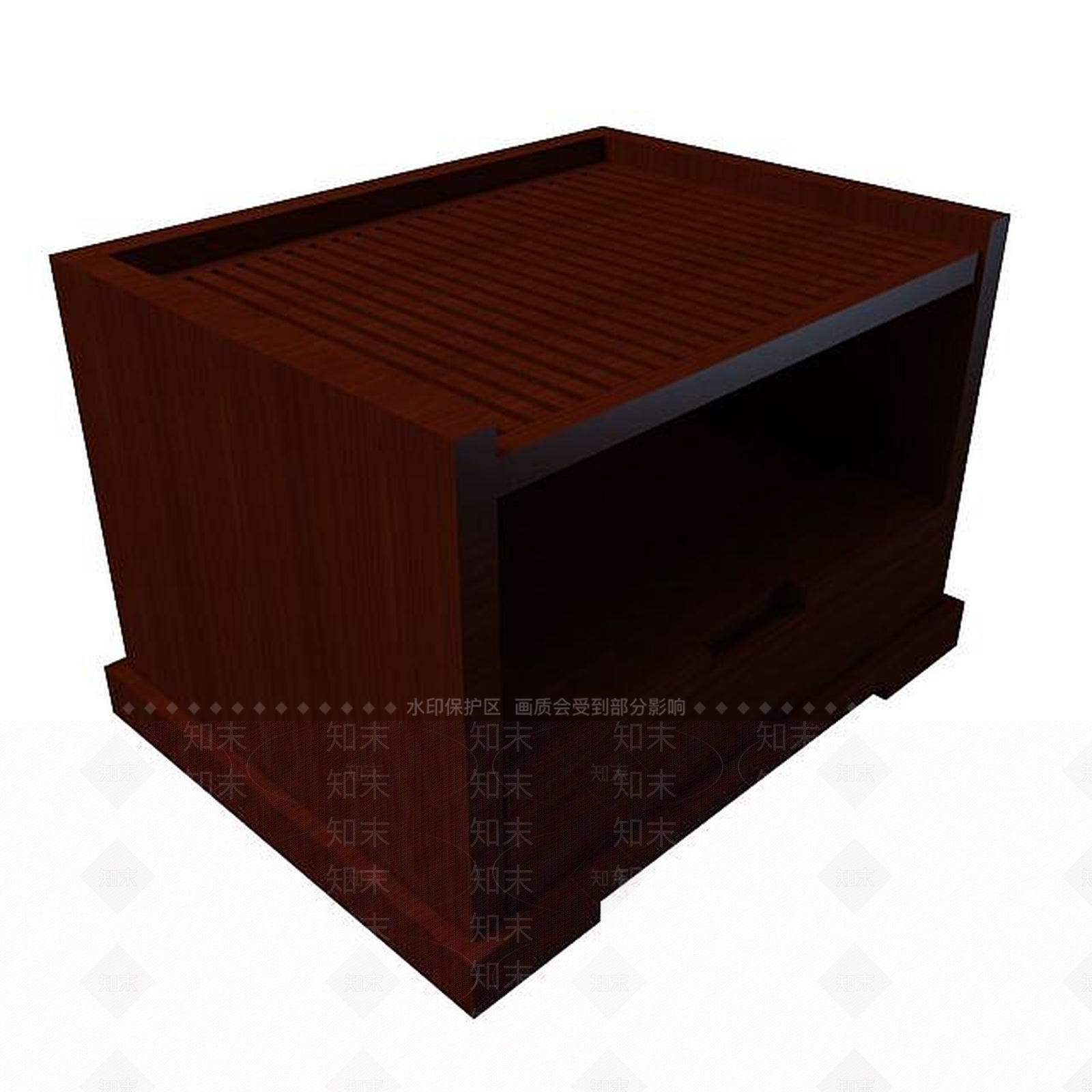 中式实木床头柜3D模型下载【ID:1195487776】