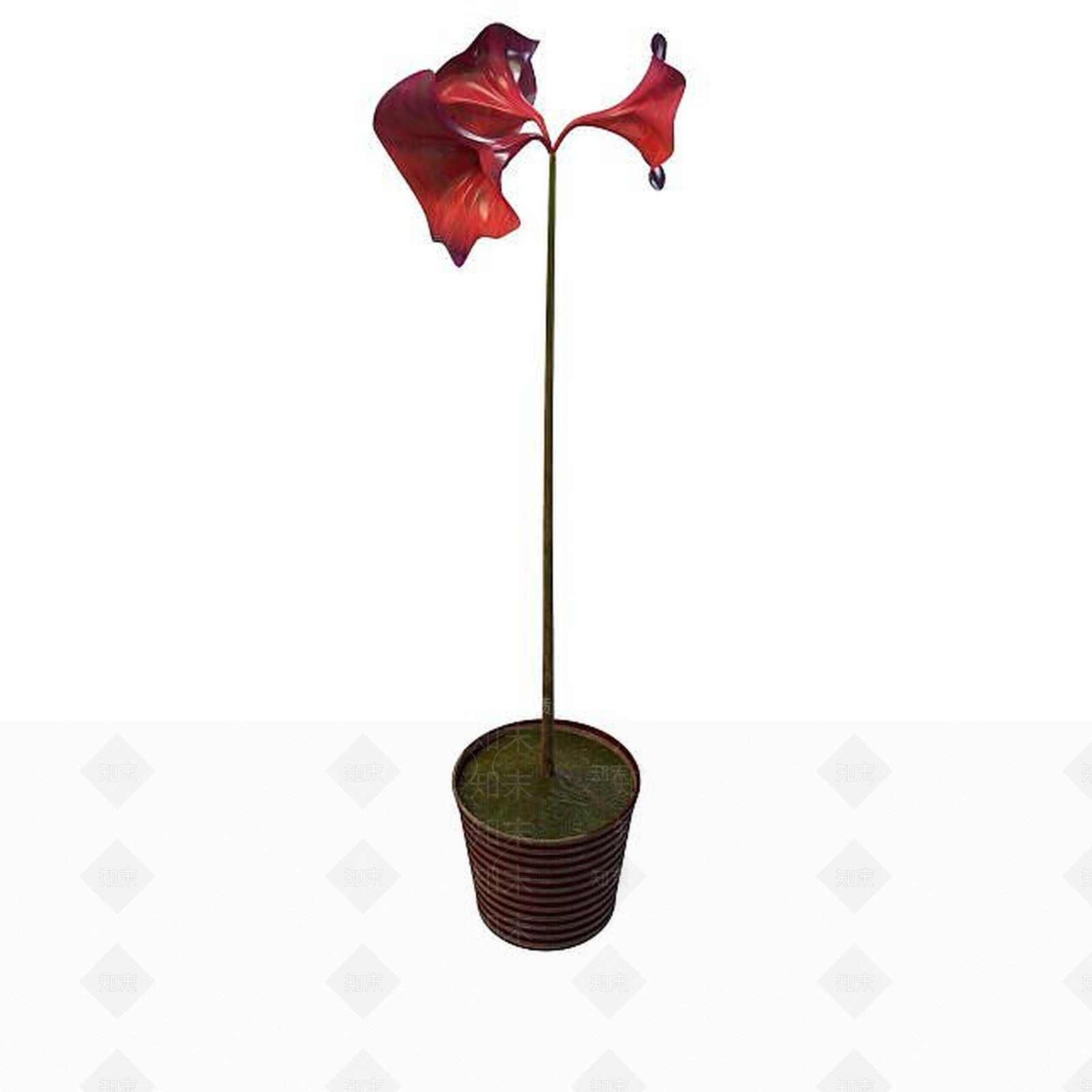 现代艺术仿真花3D模型下载【ID:1195487867】