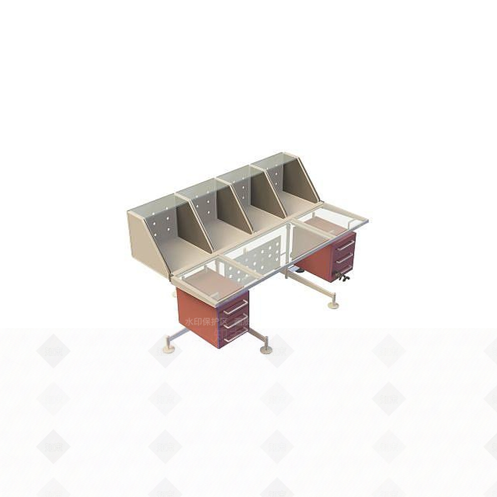 现代多功能办公桌3D模型下载【ID:1195488246】