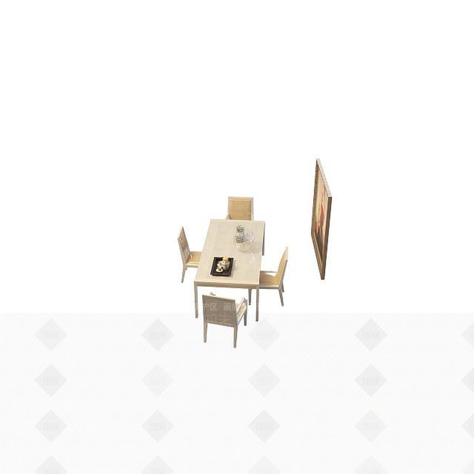 现代家用餐桌椅3D模型下载【ID:1195488654】