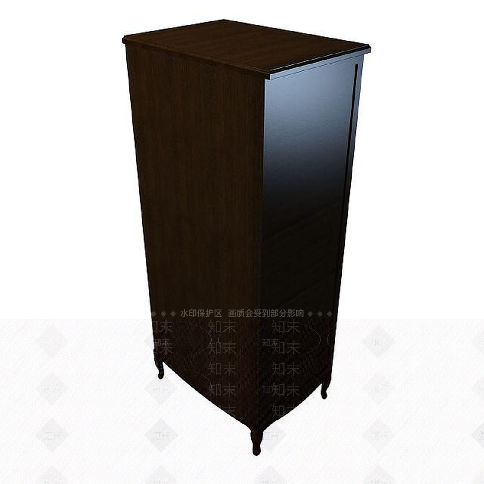现代实木立柜3D模型下载【ID:1195488606】