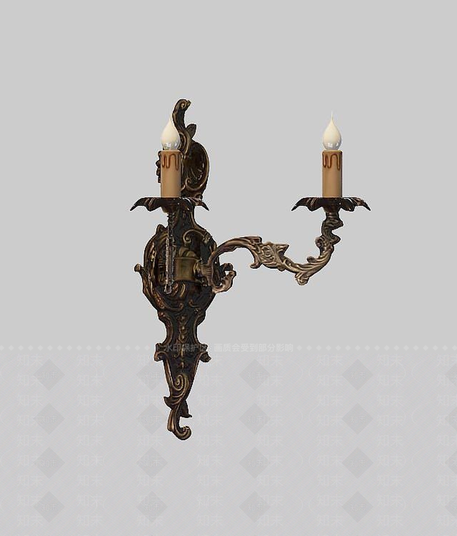 欧式古典欧式壁灯3D模型下载【ID:1195488751】