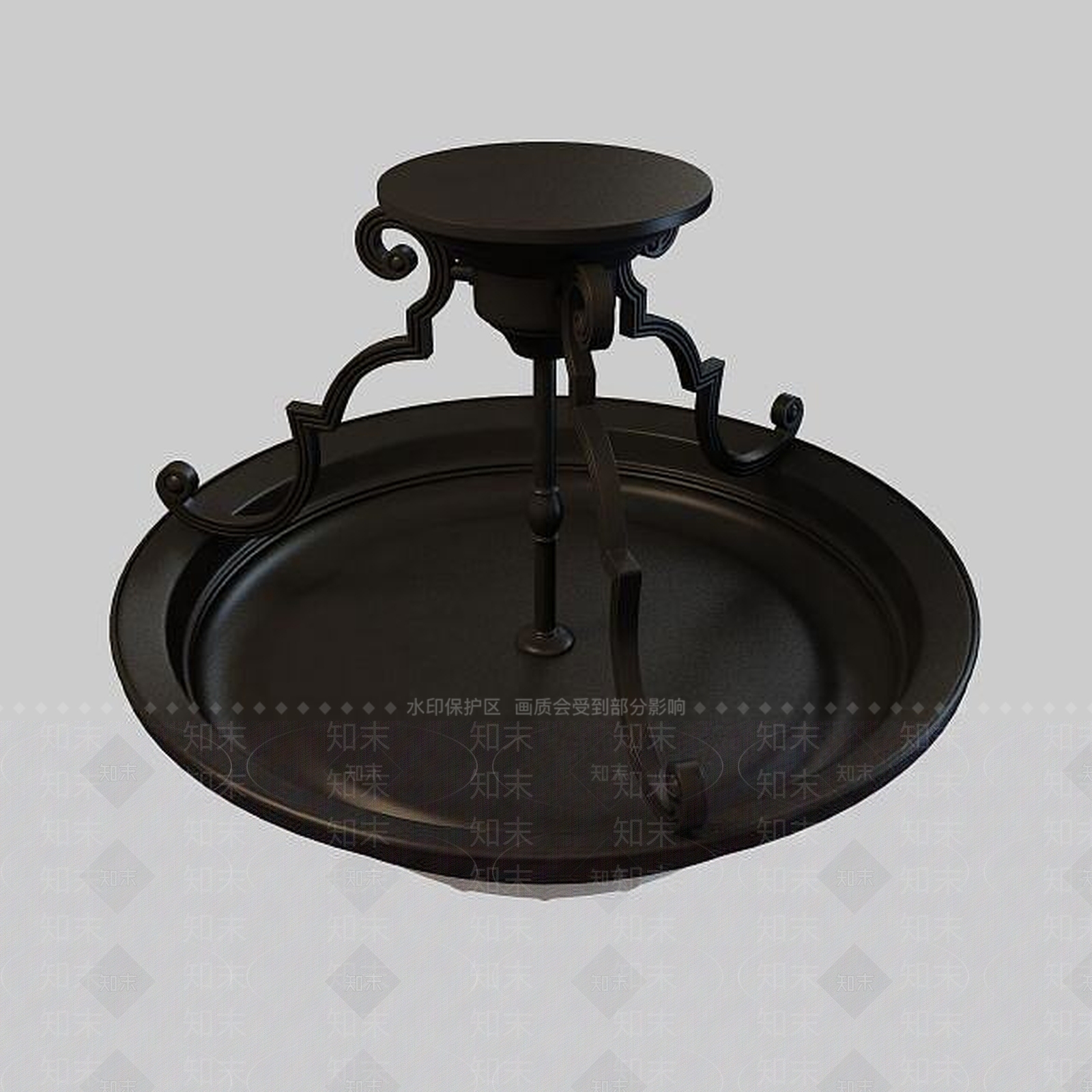 现代铁艺吊灯3D模型下载【ID:1195489450】