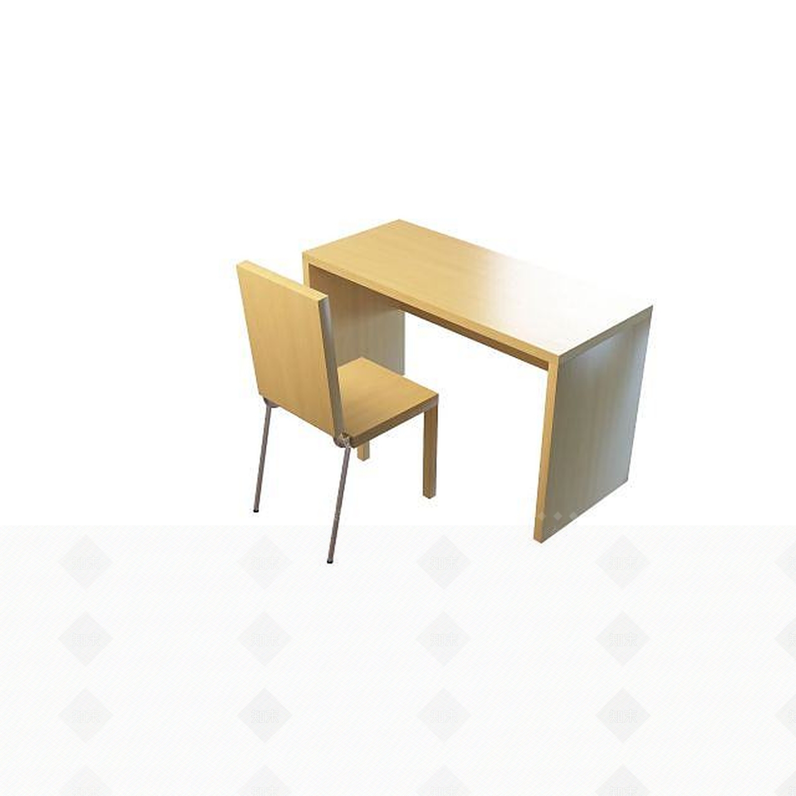 现代儿童书桌椅3D模型下载【ID:1195489550】
