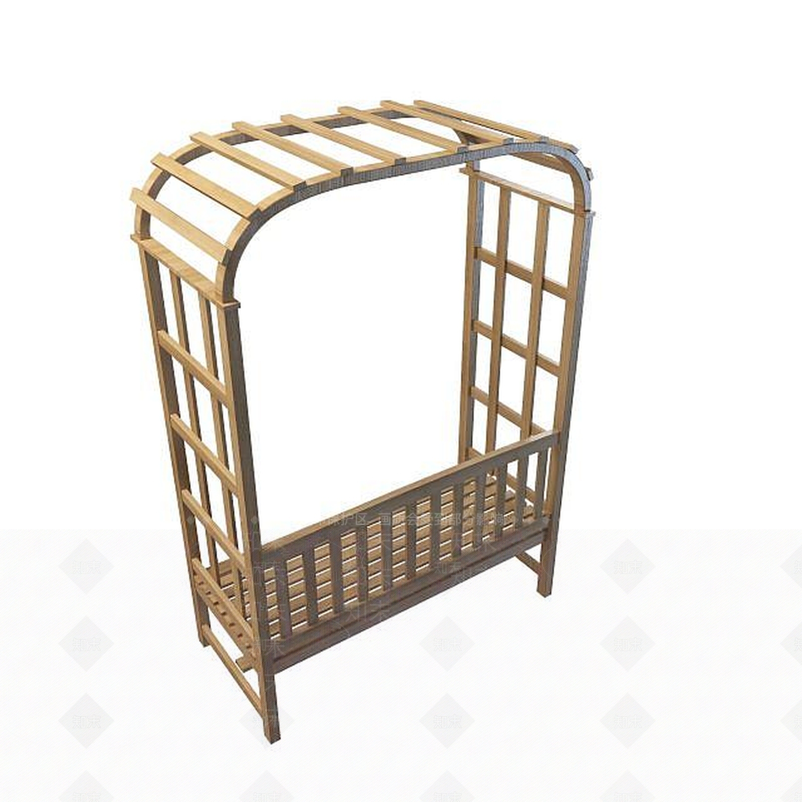 现代园林长椅3D模型下载【ID:1195489679】