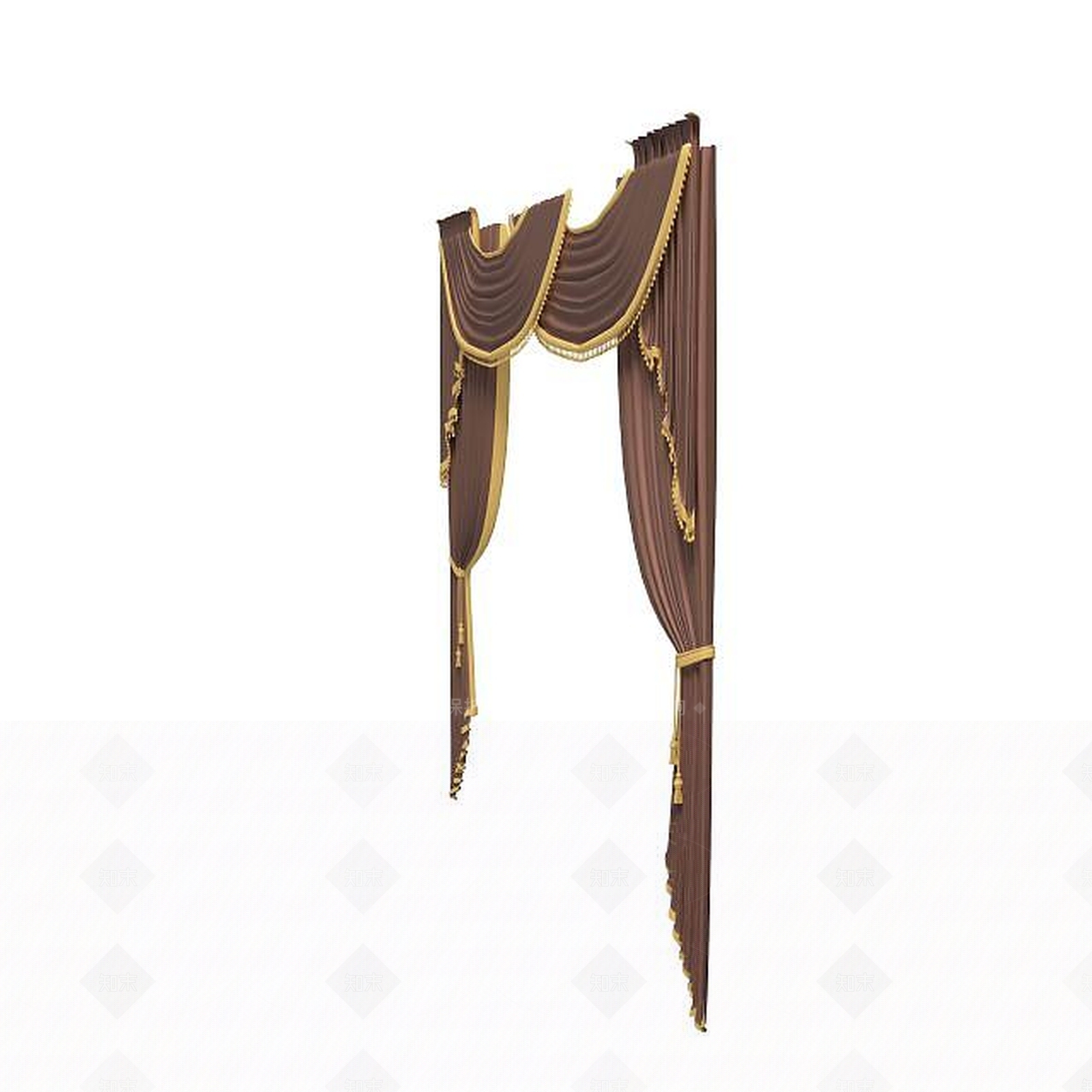 欧式古典欧式窗帘3D模型下载【ID:1195489770】