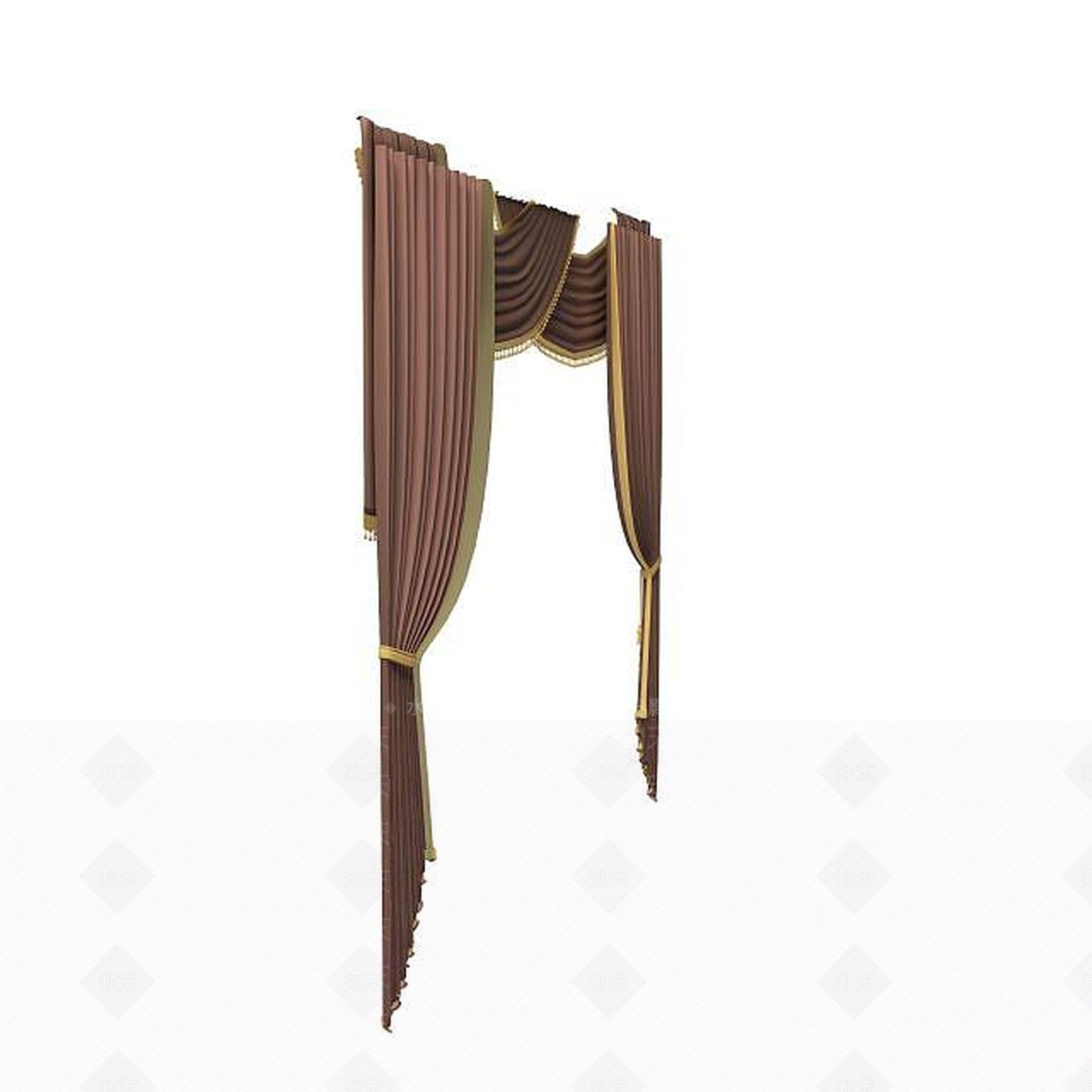欧式古典欧式窗帘3D模型下载【ID:1195489770】