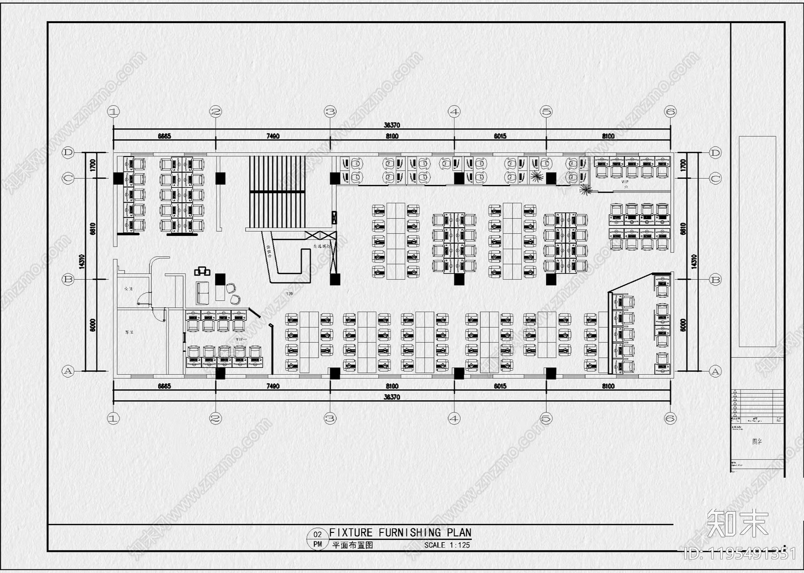 现代网吧cad施工图下载【ID:1195491351】