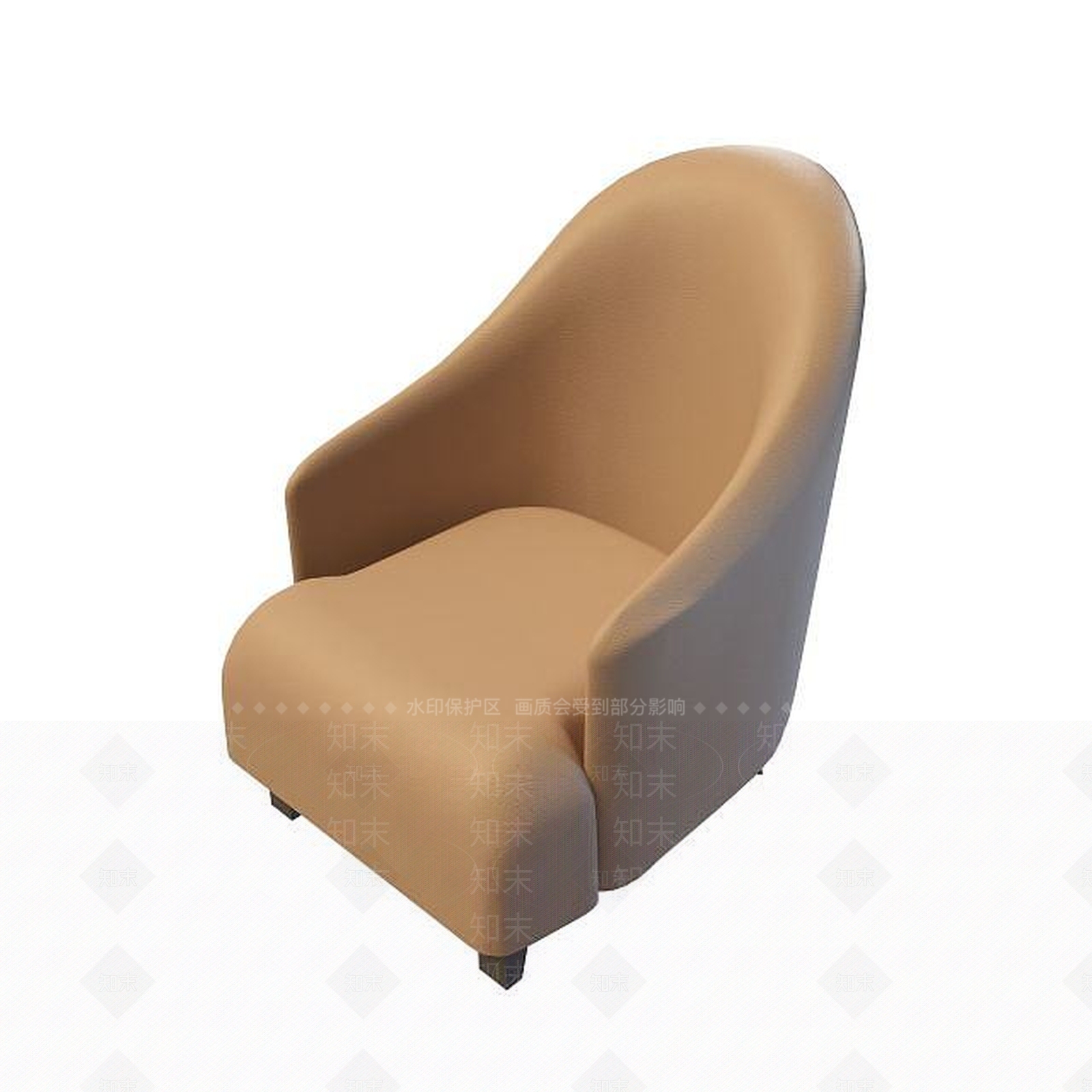 现代单人沙发3D模型下载【ID:1195491617】