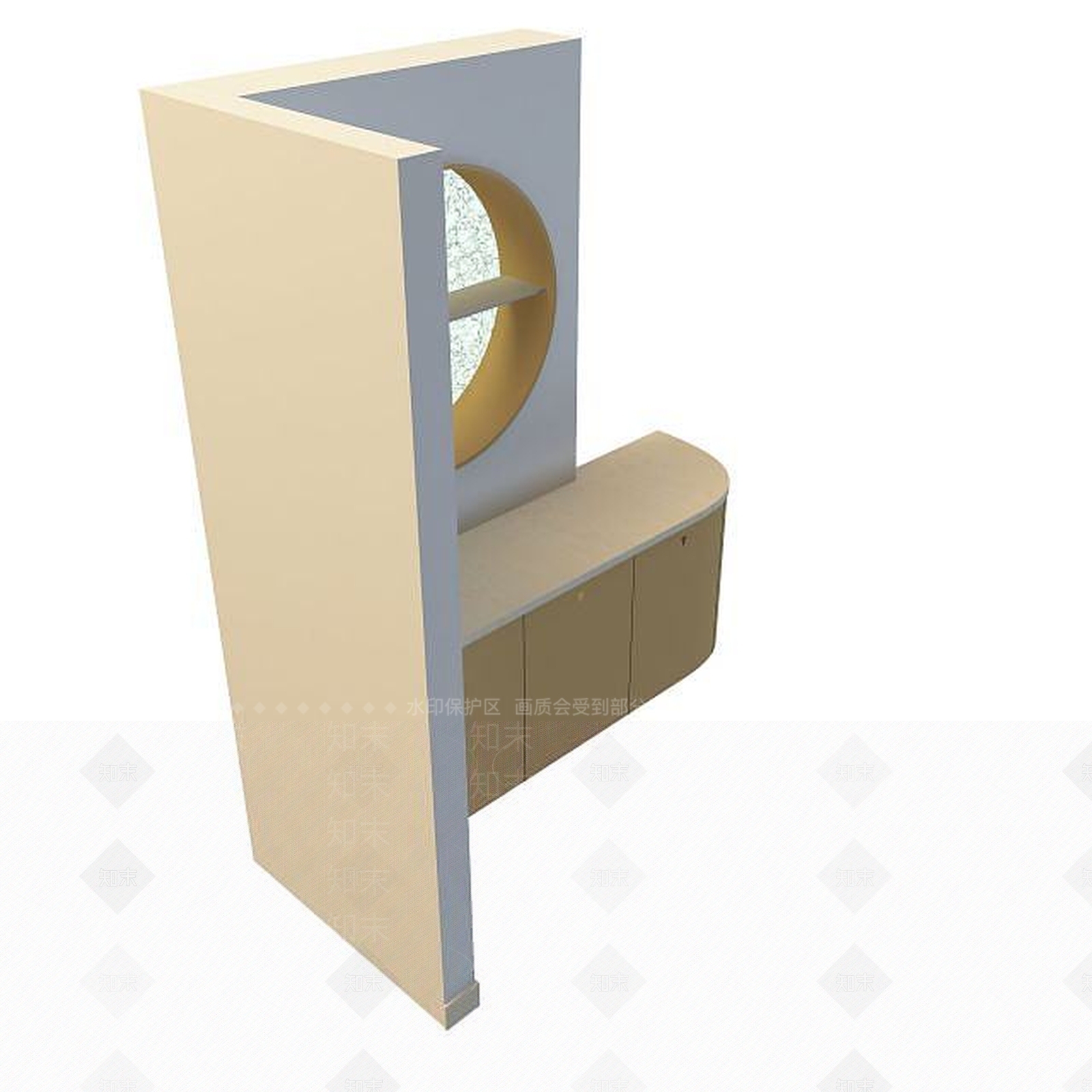 现代客厅鞋柜3D模型下载【ID:1195491767】
