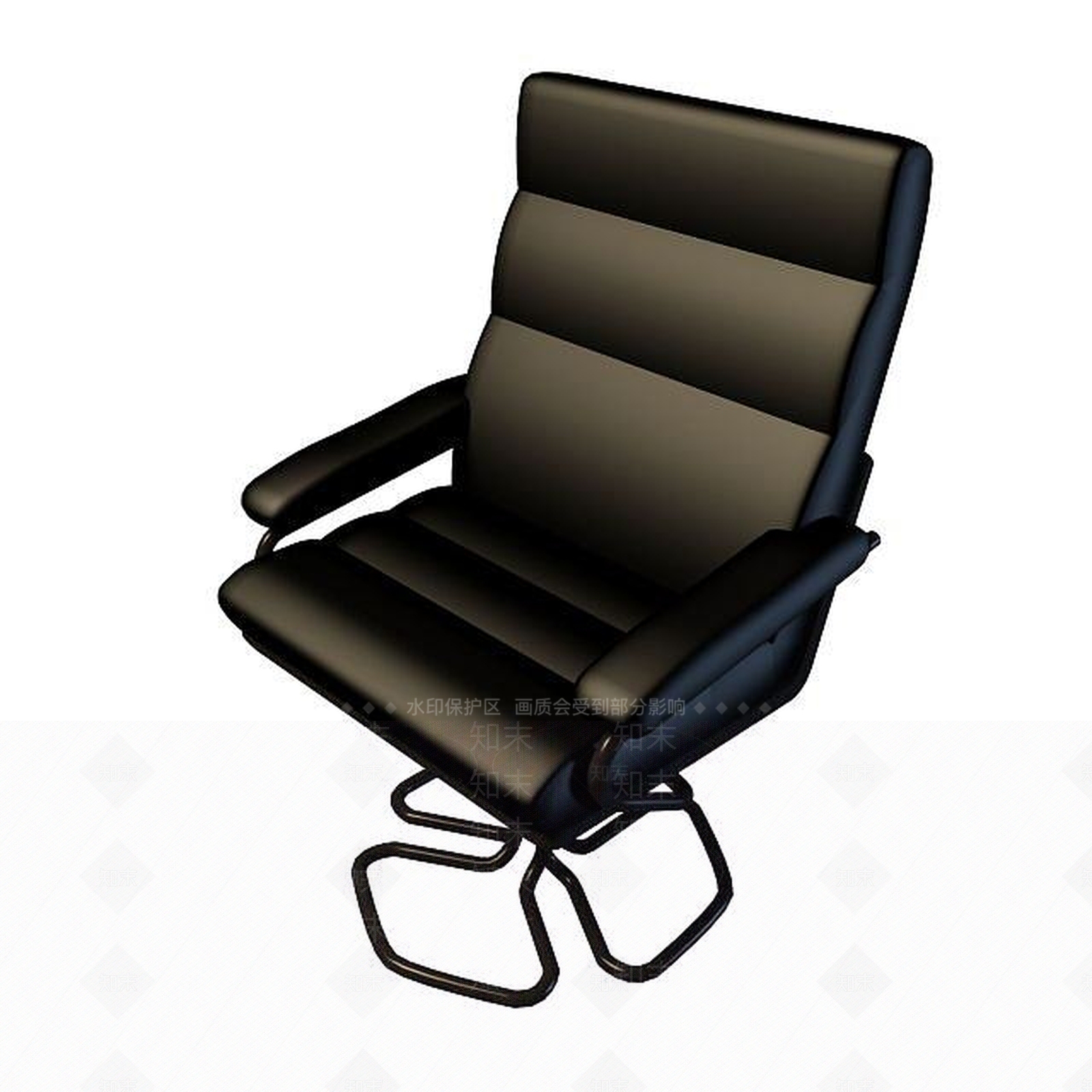 现代皮质班椅3D模型下载【ID:1195491884】
