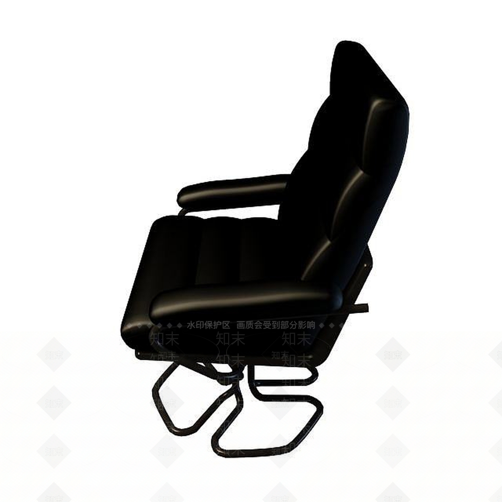 现代皮质班椅3D模型下载【ID:1195491884】