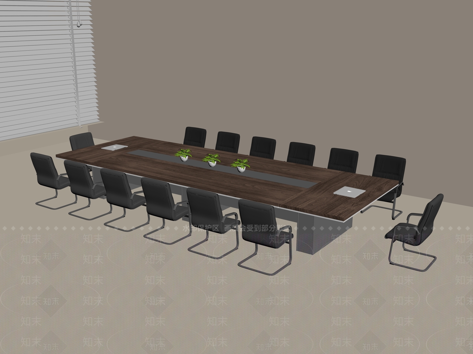 现代会议桌椅SU模型下载【ID:1195494732】