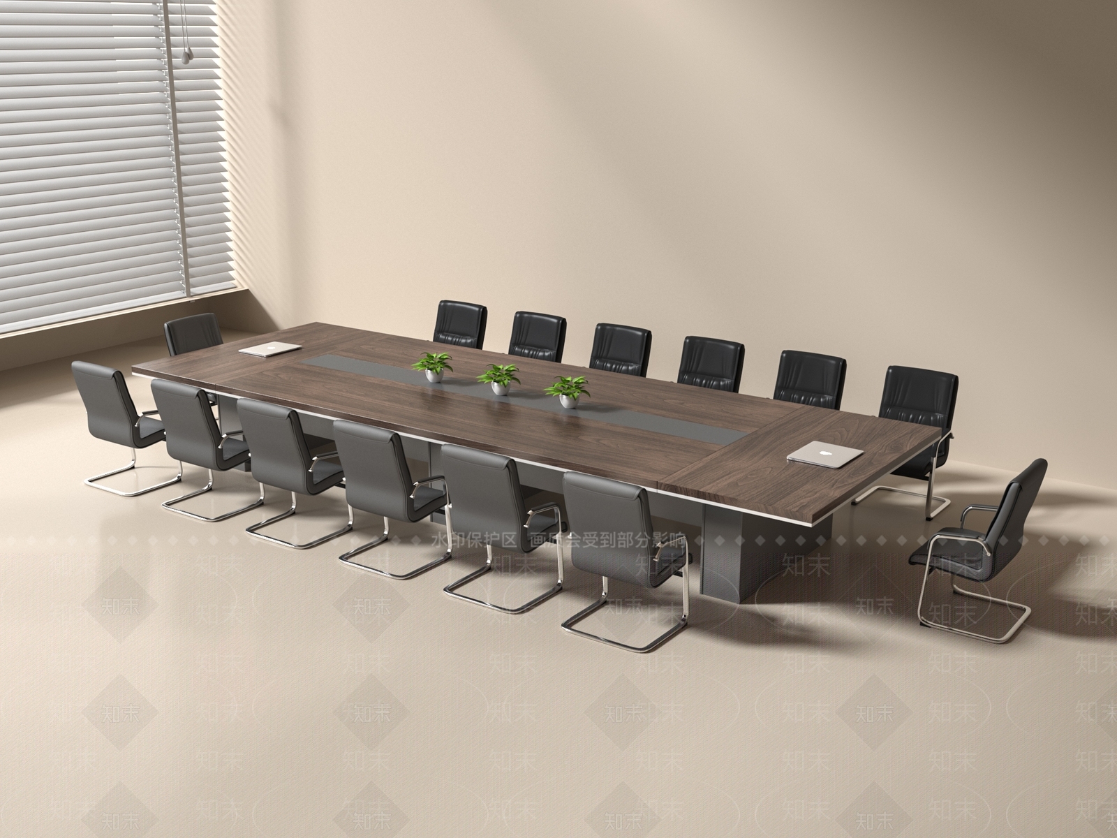 现代会议桌椅SU模型下载【ID:1195494732】