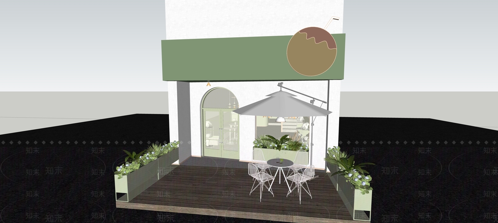 现代门头SU模型下载【ID:1195496312】