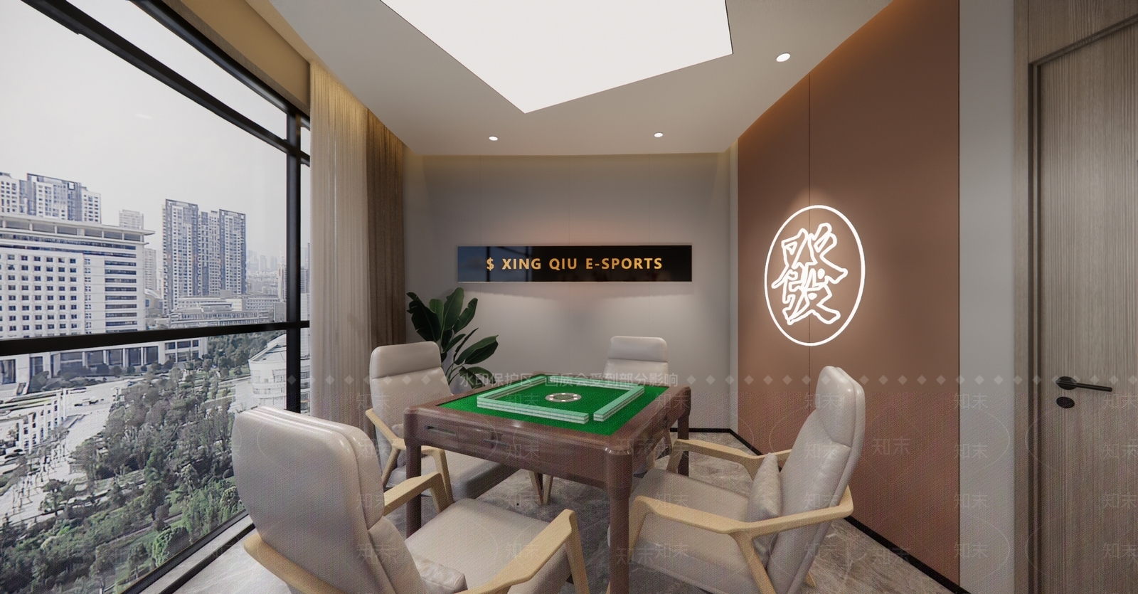 现代简约棋牌室SU模型下载【ID:1195497558】