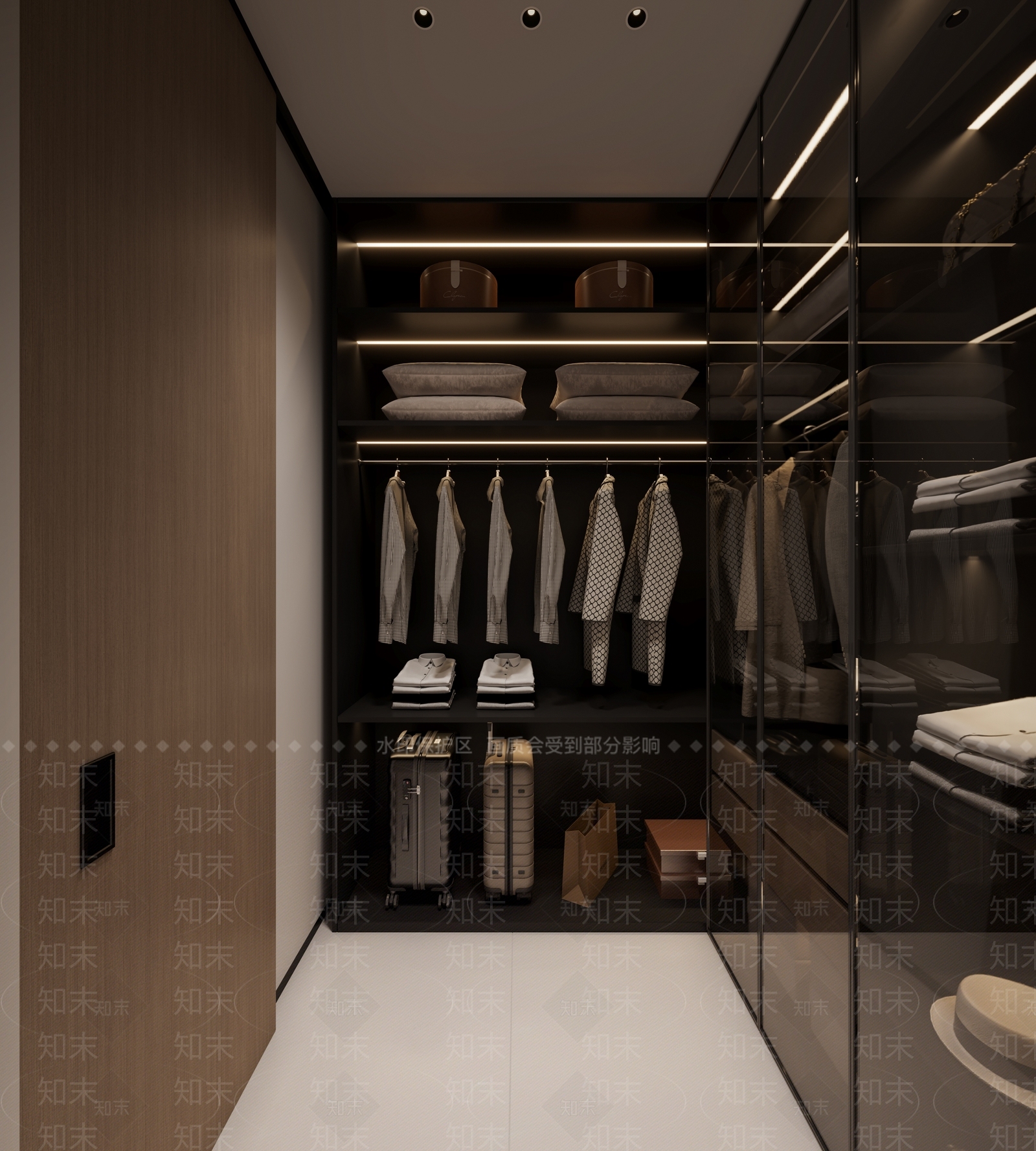 现代极简衣帽间3D模型下载【ID:1195499415】