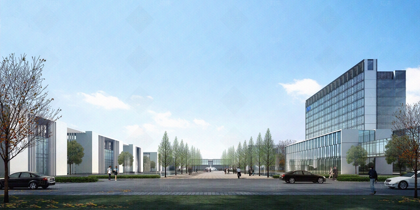 现代街道外景贴图下载【ID:1195504355】