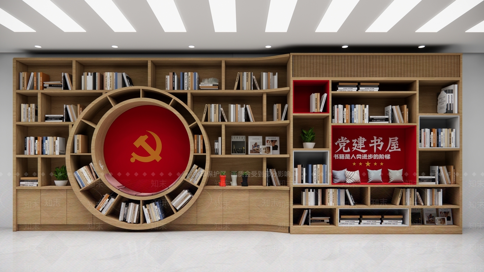 现代文化墙SU模型下载【ID:1195505661】