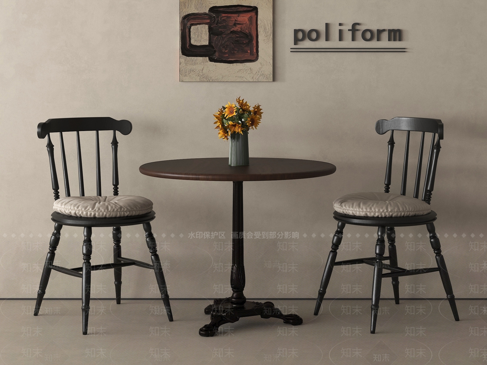 法式其他椅子3D模型下载【ID:1195508606】