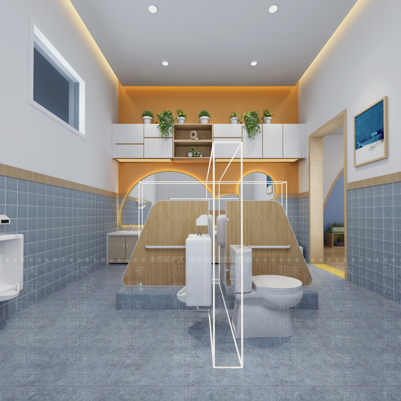现代幼儿园3D模型下载【ID:1195509742】