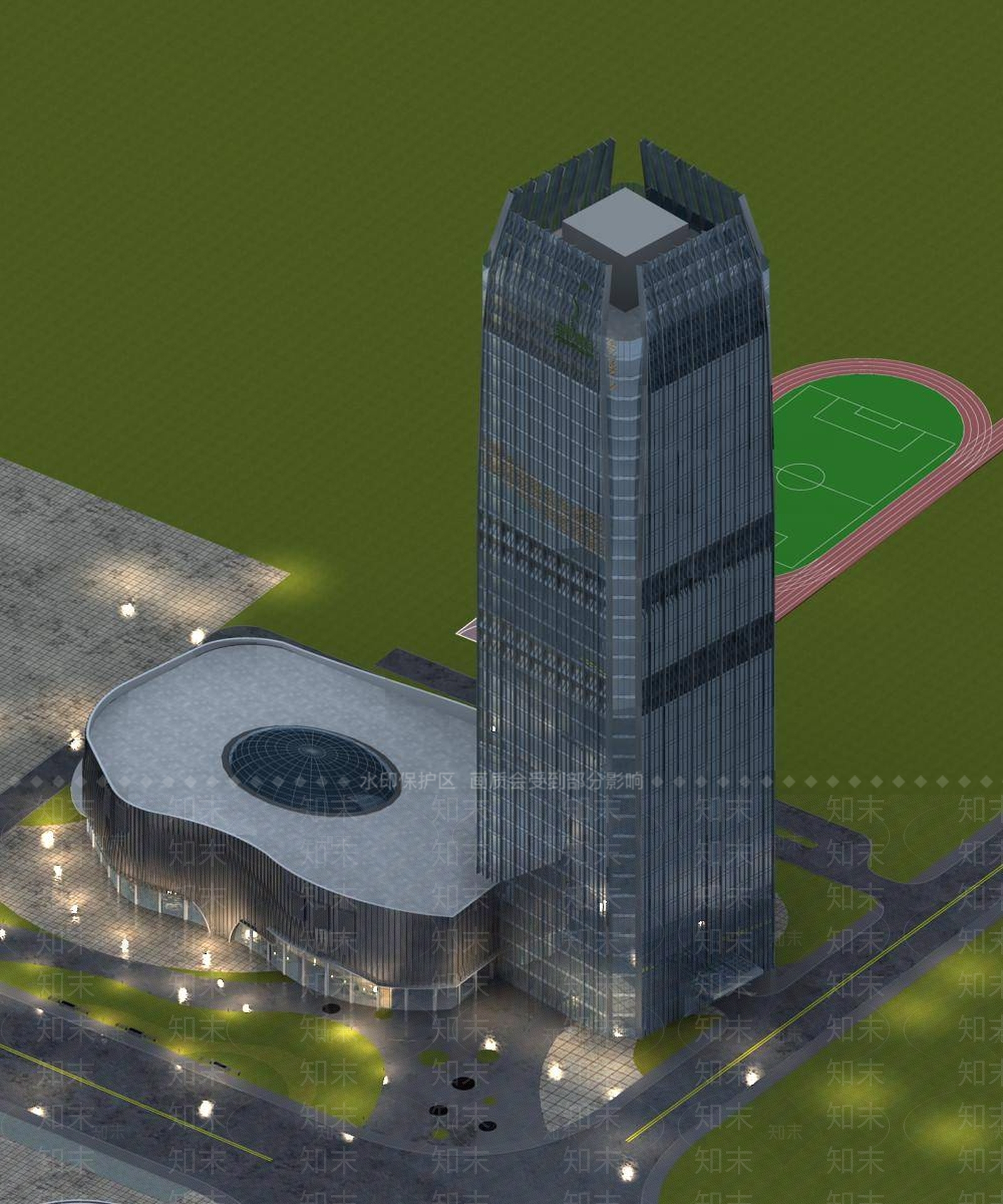 现代酒店外观3D模型下载【ID:1195512352】
