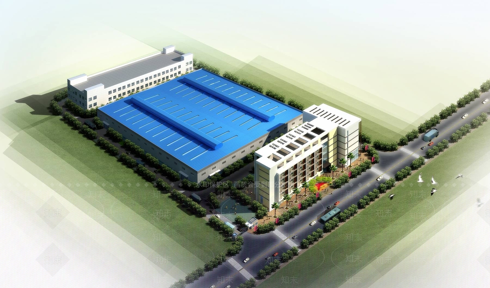 现代厂房3D模型下载【ID:1195513168】
