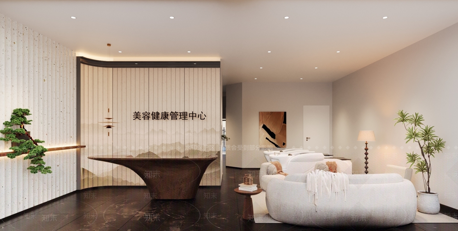 现代奶油美容院3D模型下载【ID:1195513857】