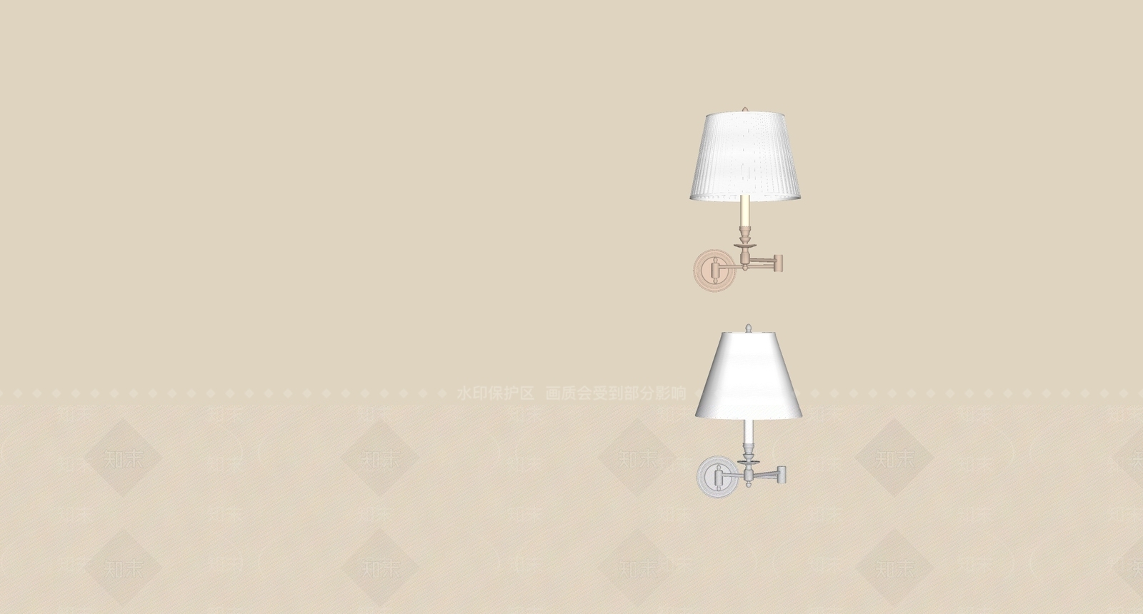 中古侘寂壁灯SU模型下载【ID:1195514370】