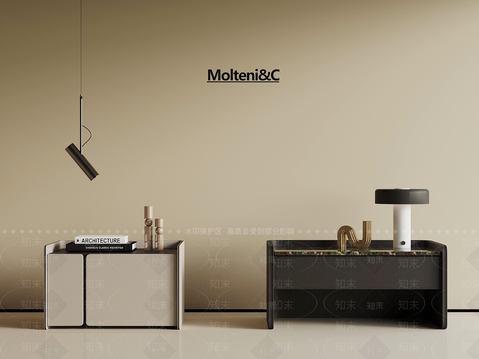 现代意式床头柜SU模型下载【ID:1195516434】