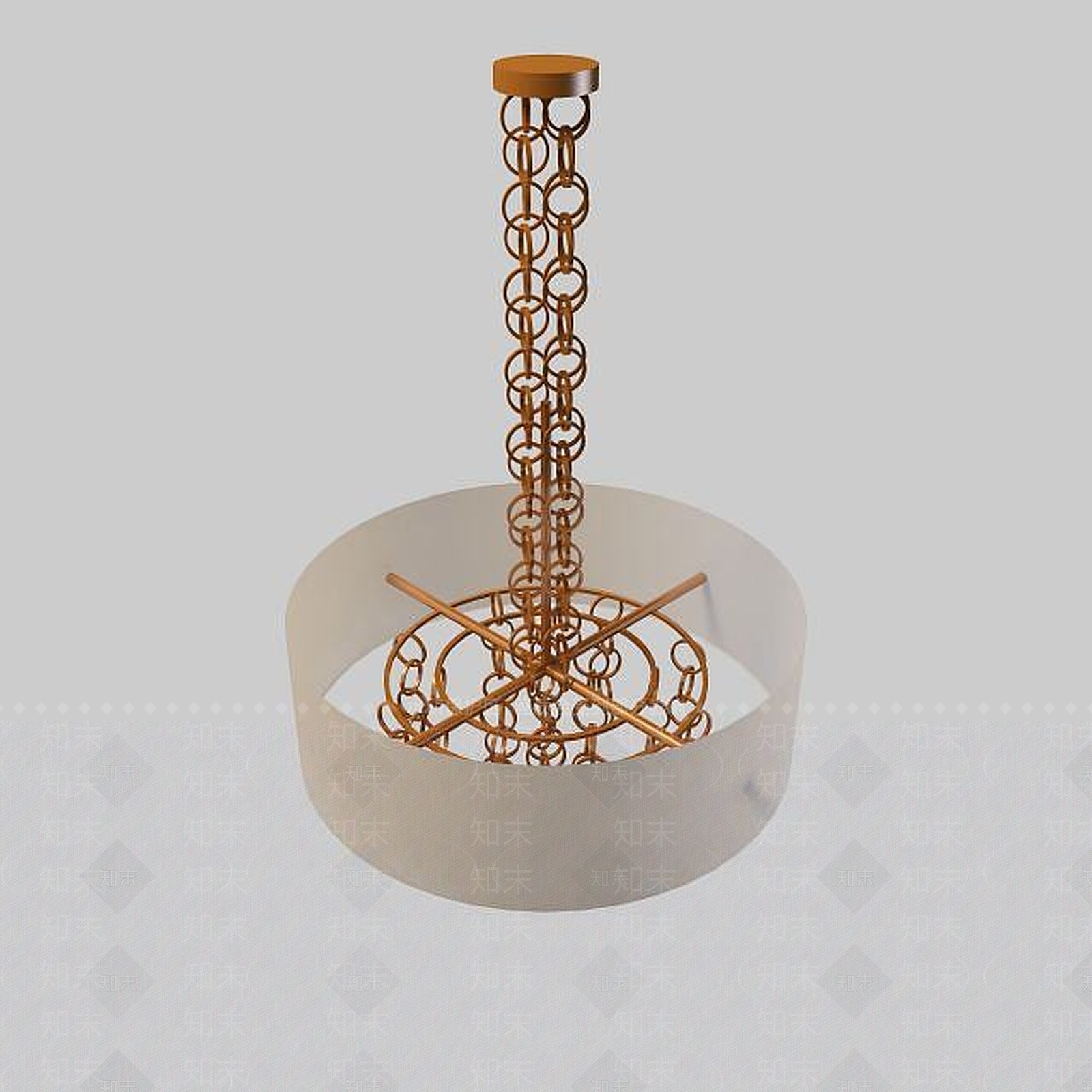 现代灯罩吊灯3D模型下载【ID:1195517187】