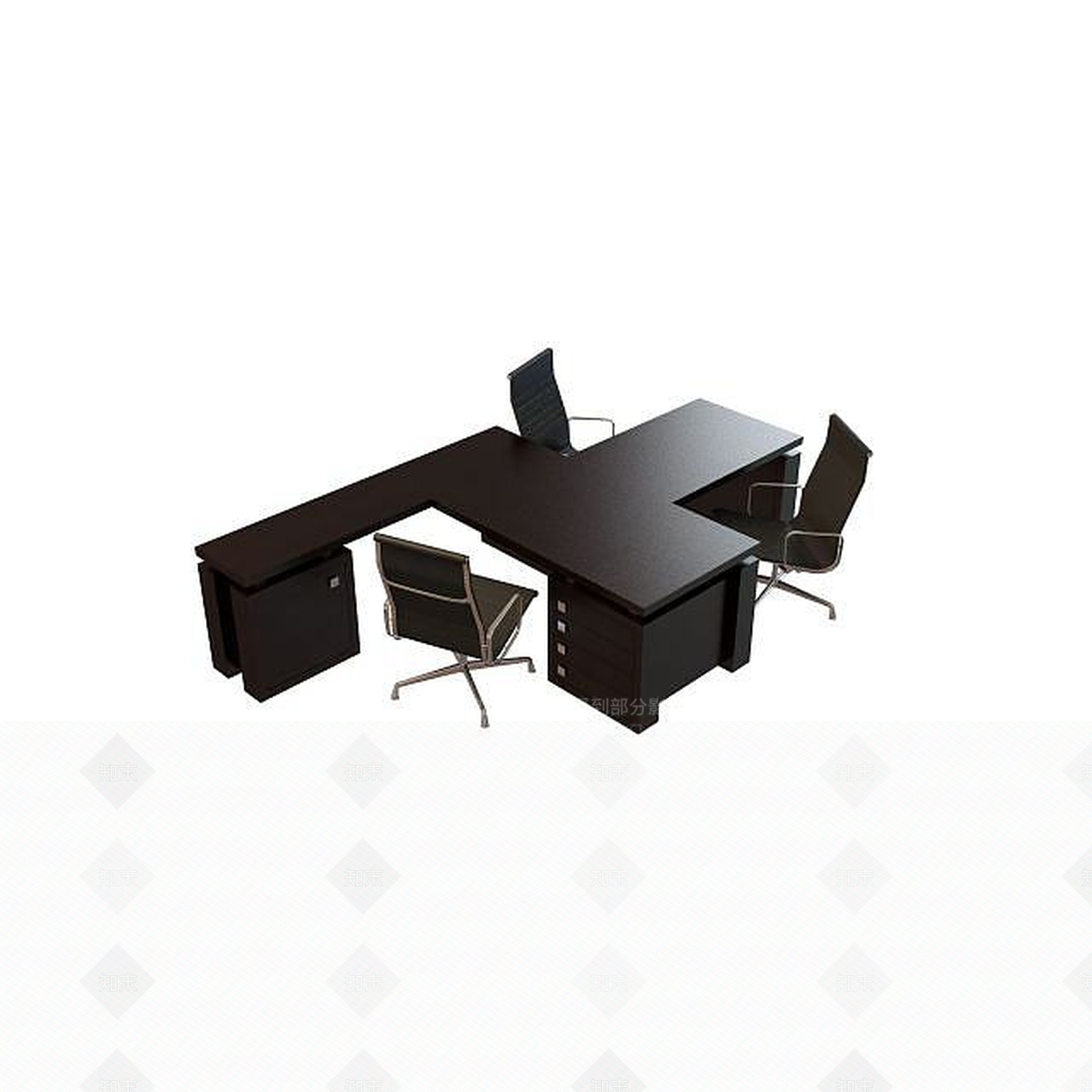 现代经理桌椅3D模型下载【ID:1195518361】