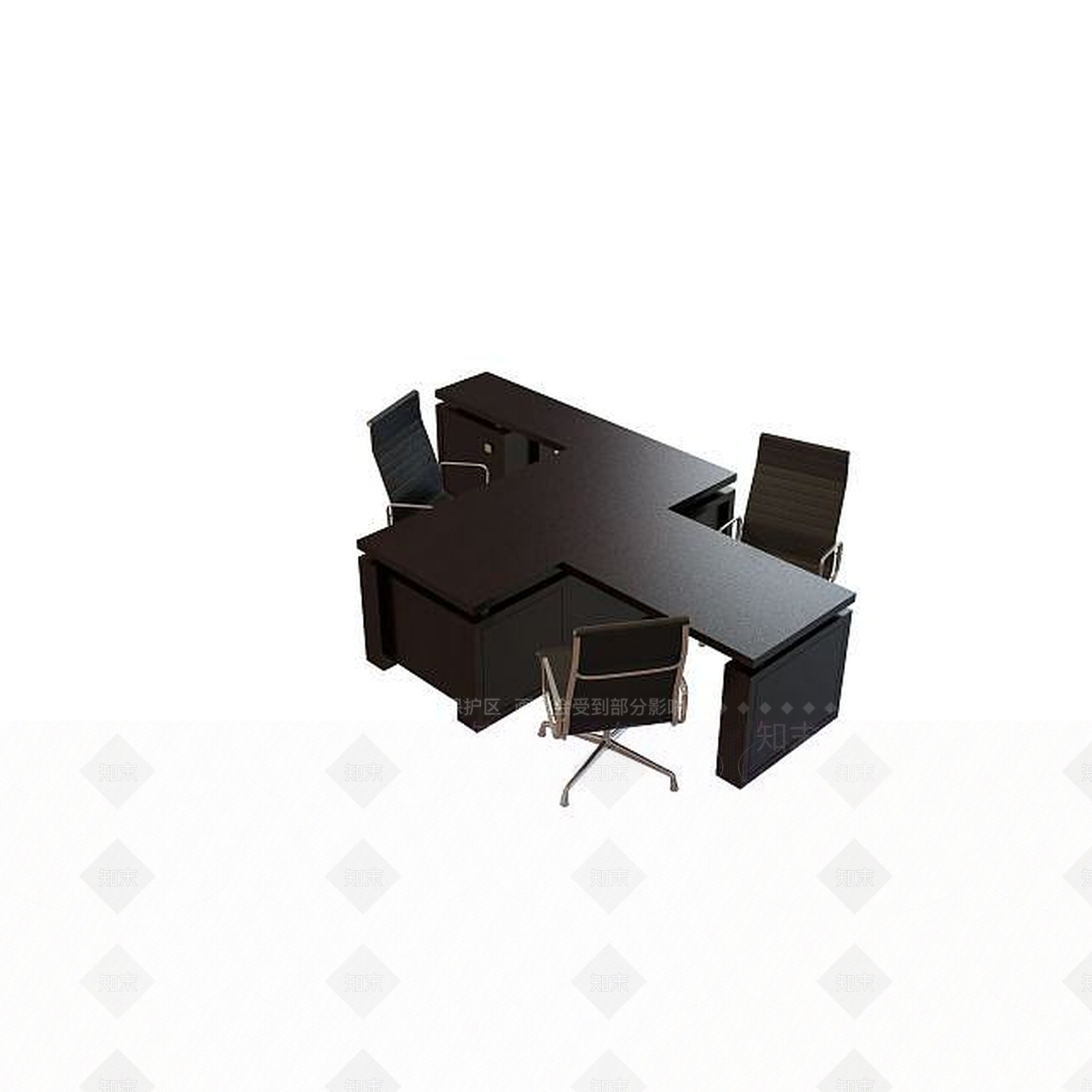 现代经理桌椅3D模型下载【ID:1195518361】