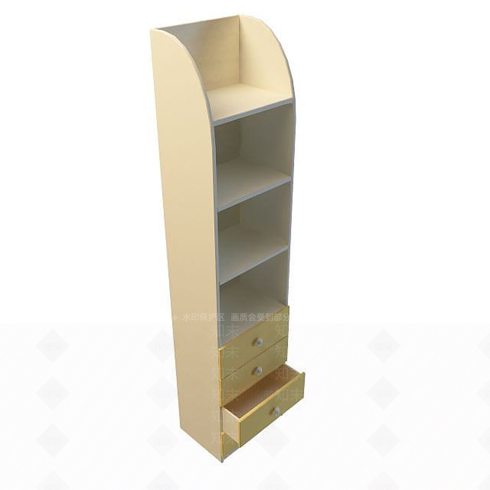 现代卧室学生边柜3D模型下载【ID:1195519105】