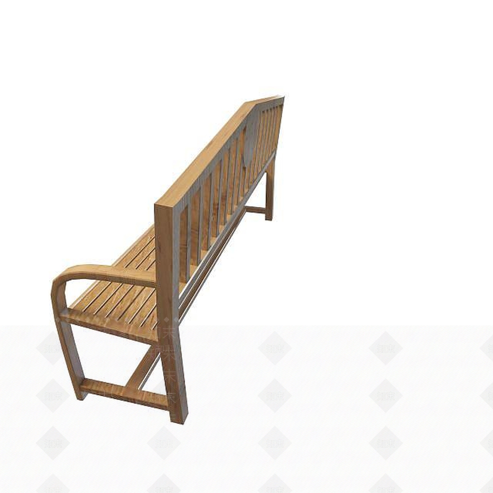 现代园林长椅3D模型下载【ID:1195519677】