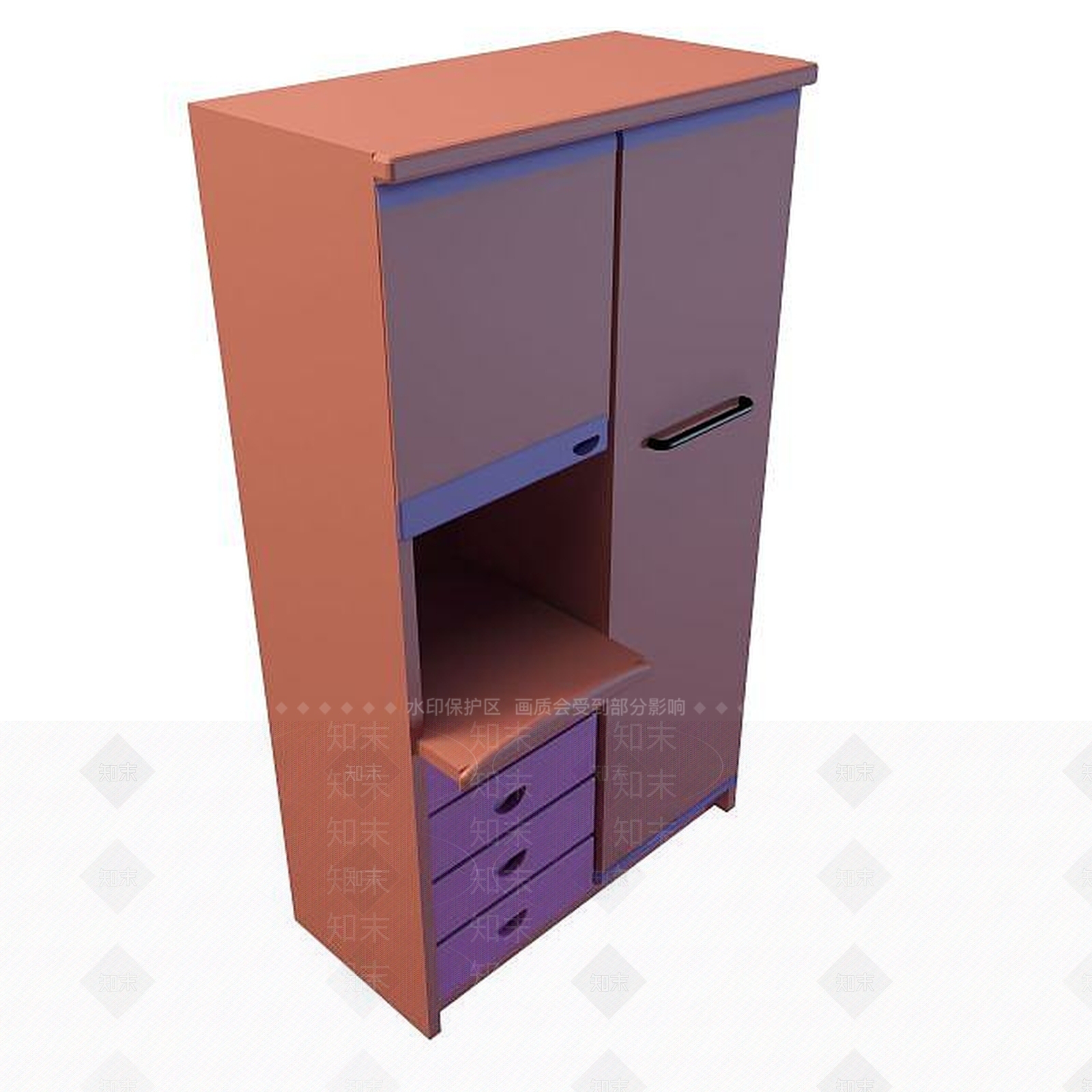 现代多功能衣柜3D模型下载【ID:1195521227】