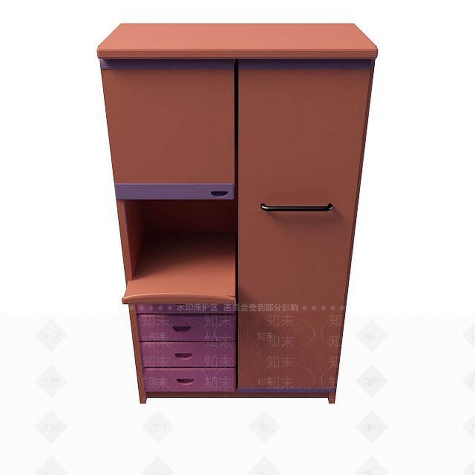 现代多功能衣柜3D模型下载【ID:1195521227】