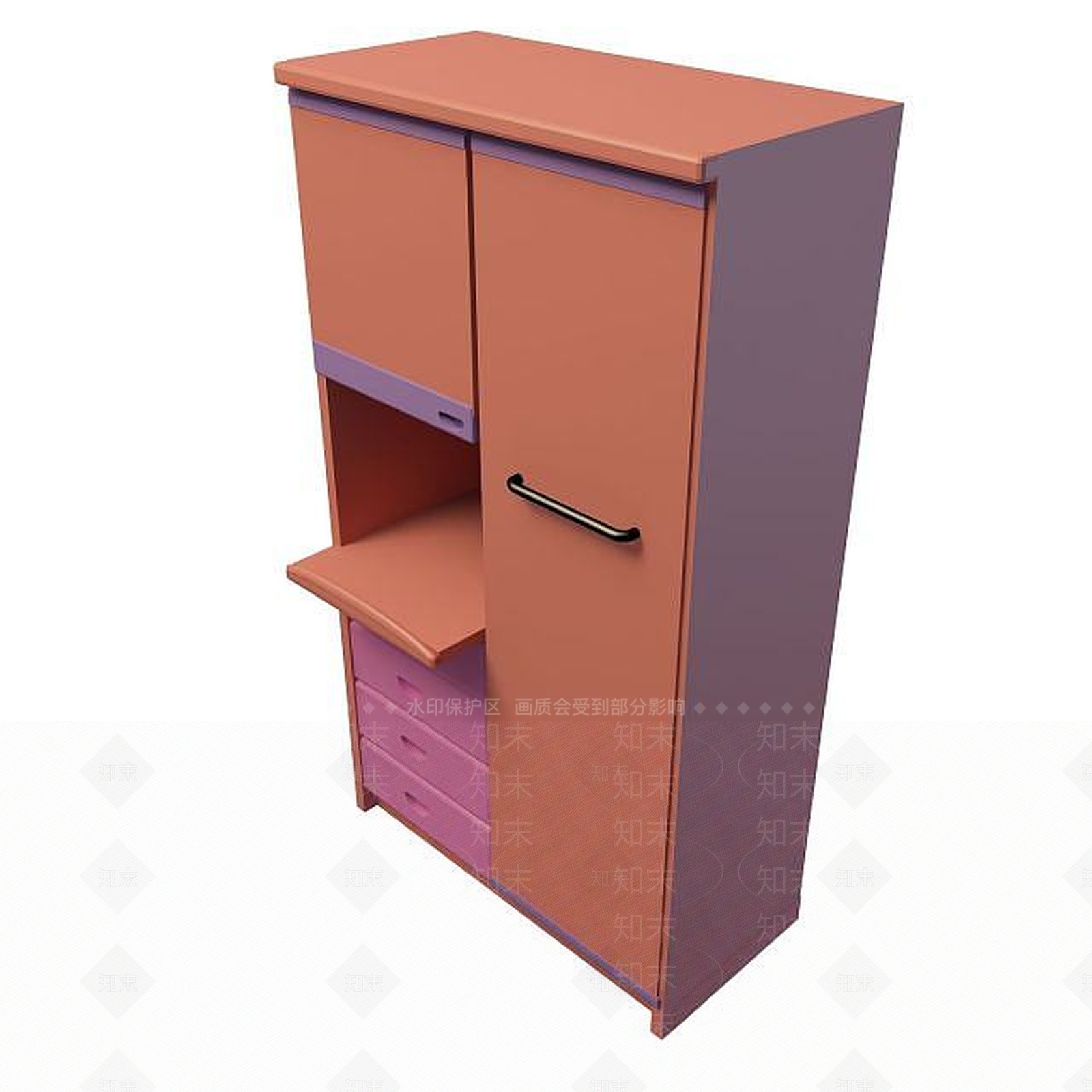 现代多功能衣柜3D模型下载【ID:1195521227】