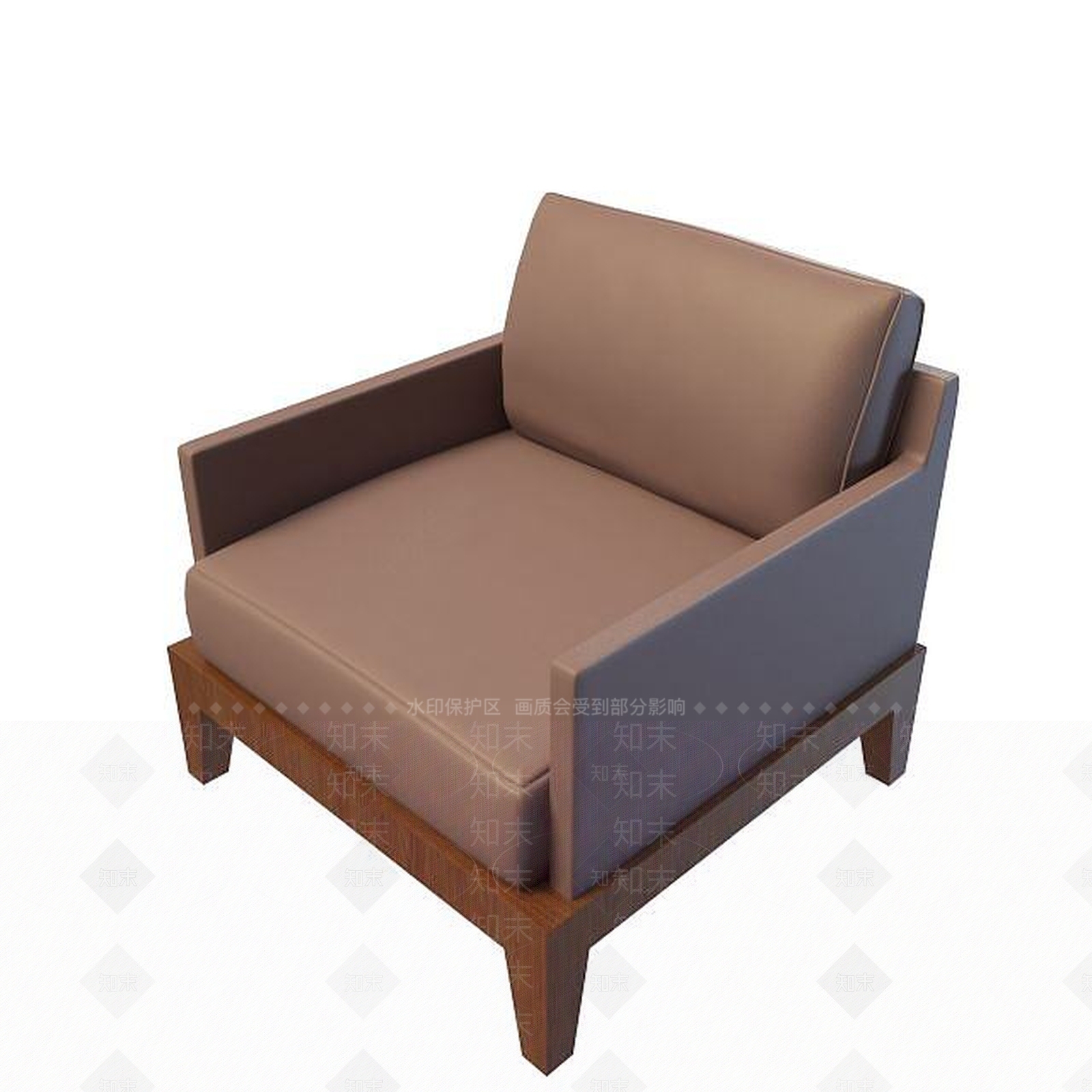 现代单人沙发3D模型下载【ID:1195521674】