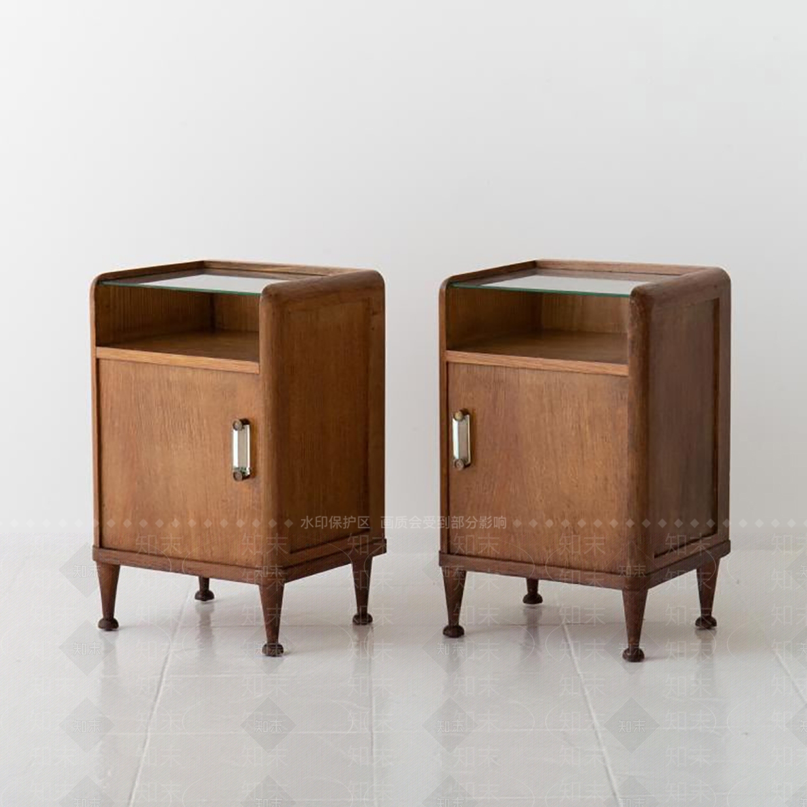 原木中古床头柜SU模型下载【ID:1195523086】