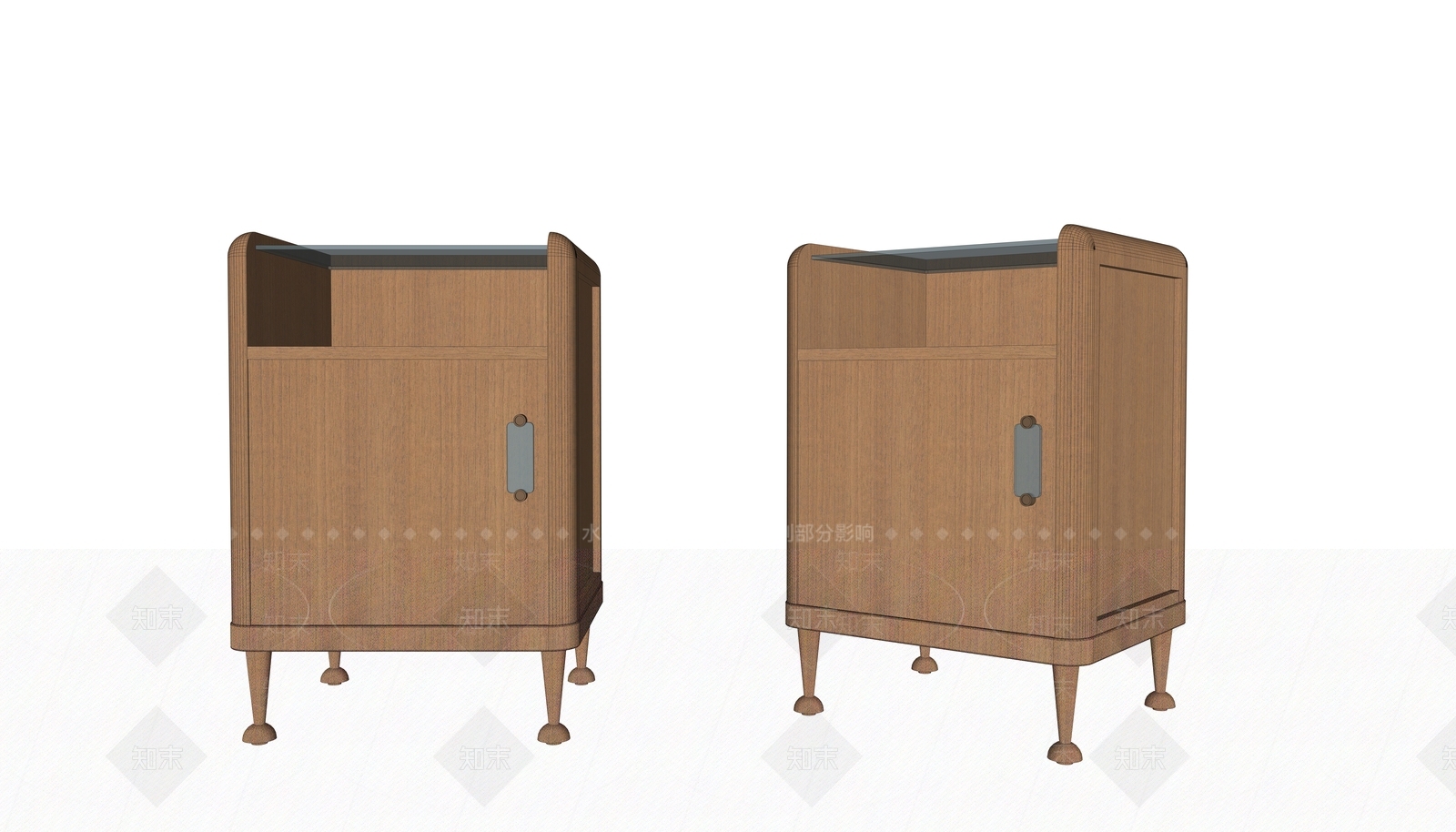 原木中古床头柜SU模型下载【ID:1195523086】