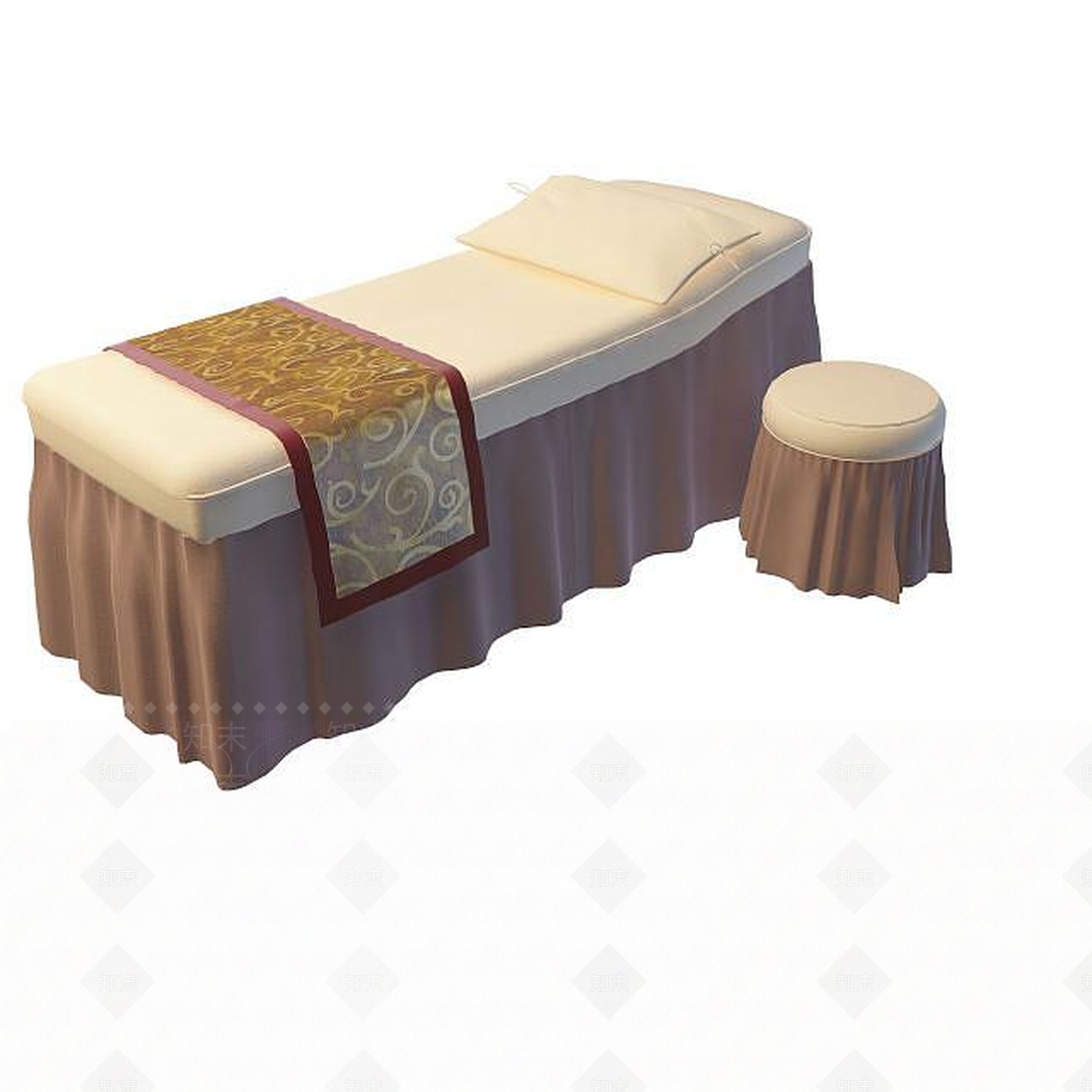 现代美容院床3D模型下载【ID:1195523948】