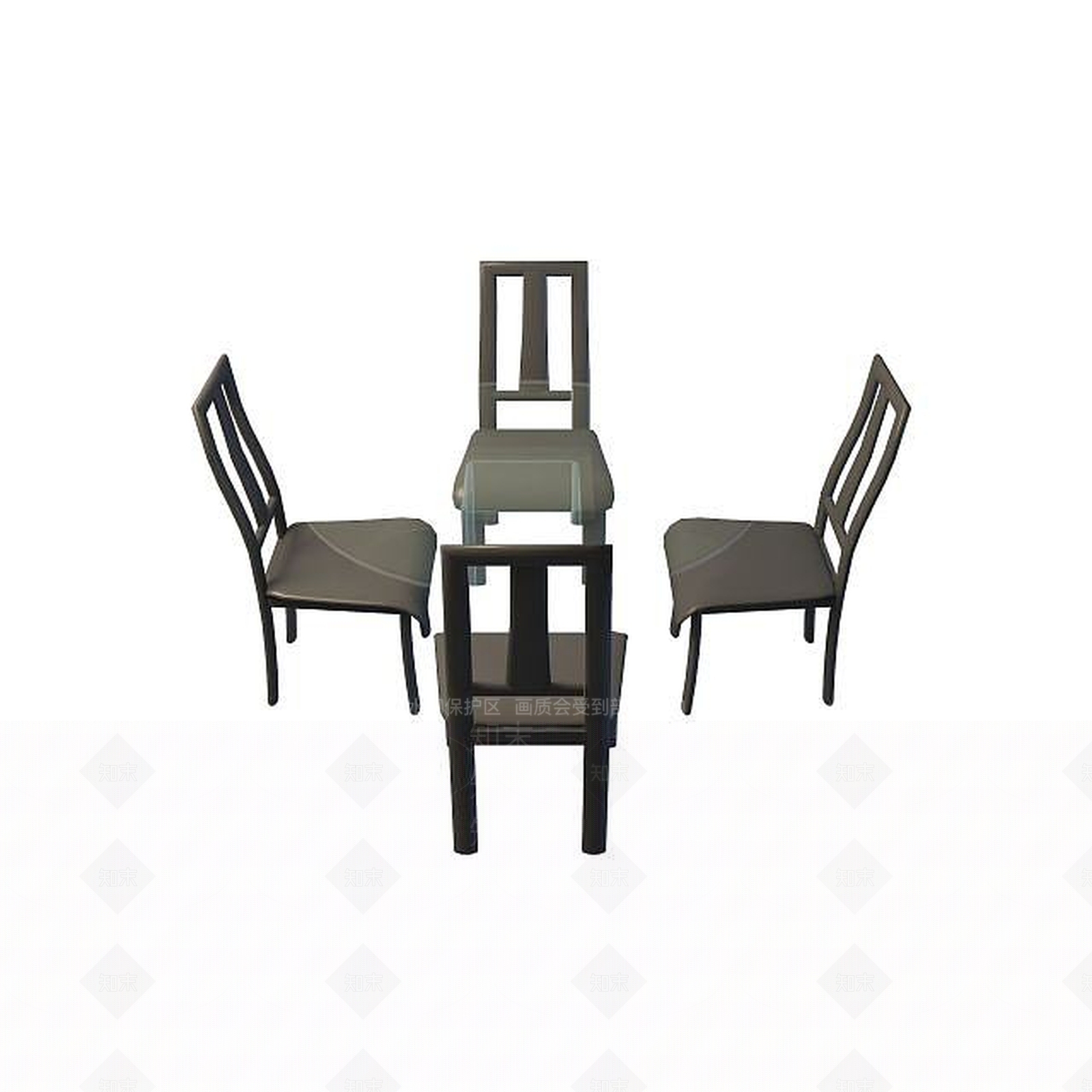 现代简约桌椅组合3D模型下载【ID:1195524602】
