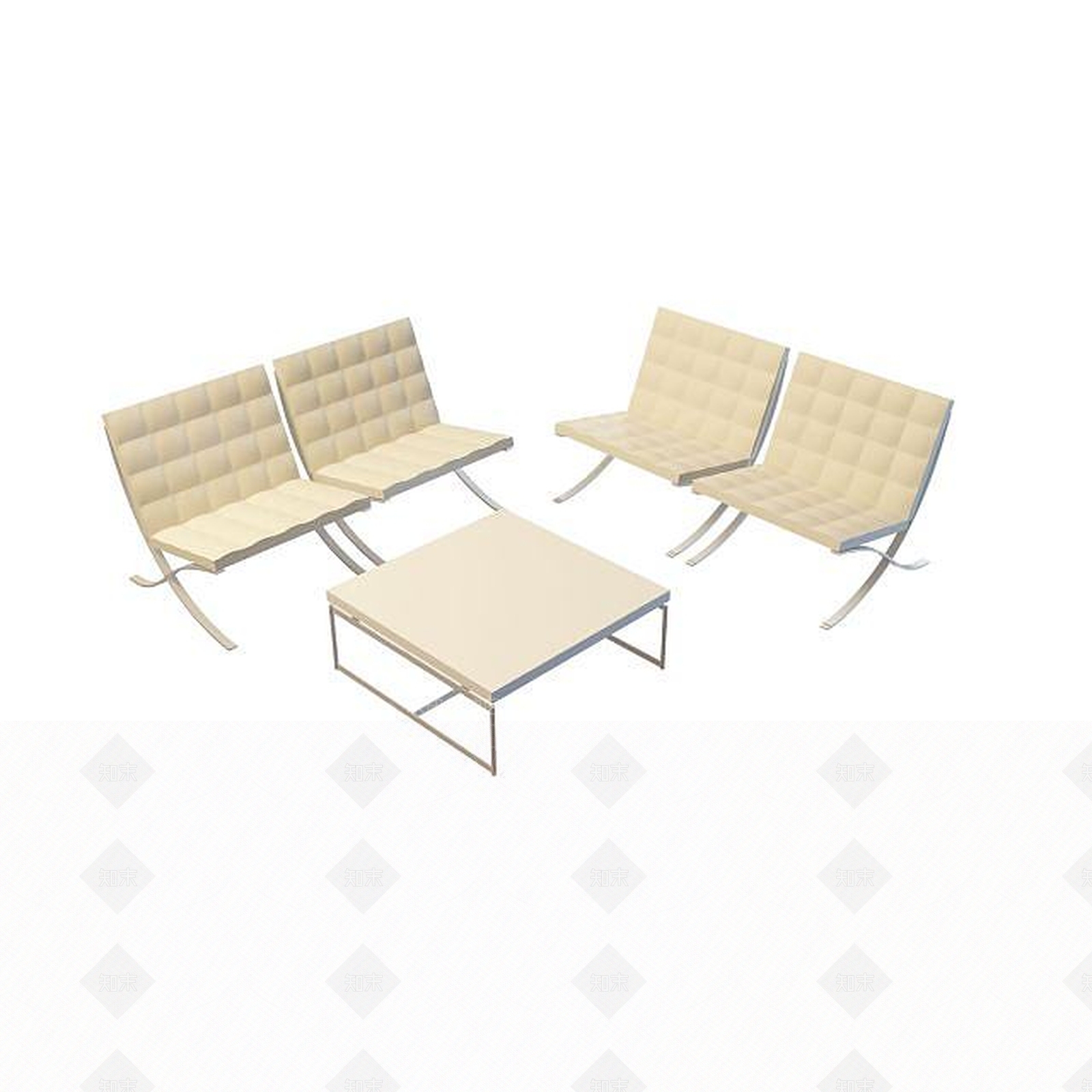 现代高档休闲桌椅3D模型下载【ID:1195527119】