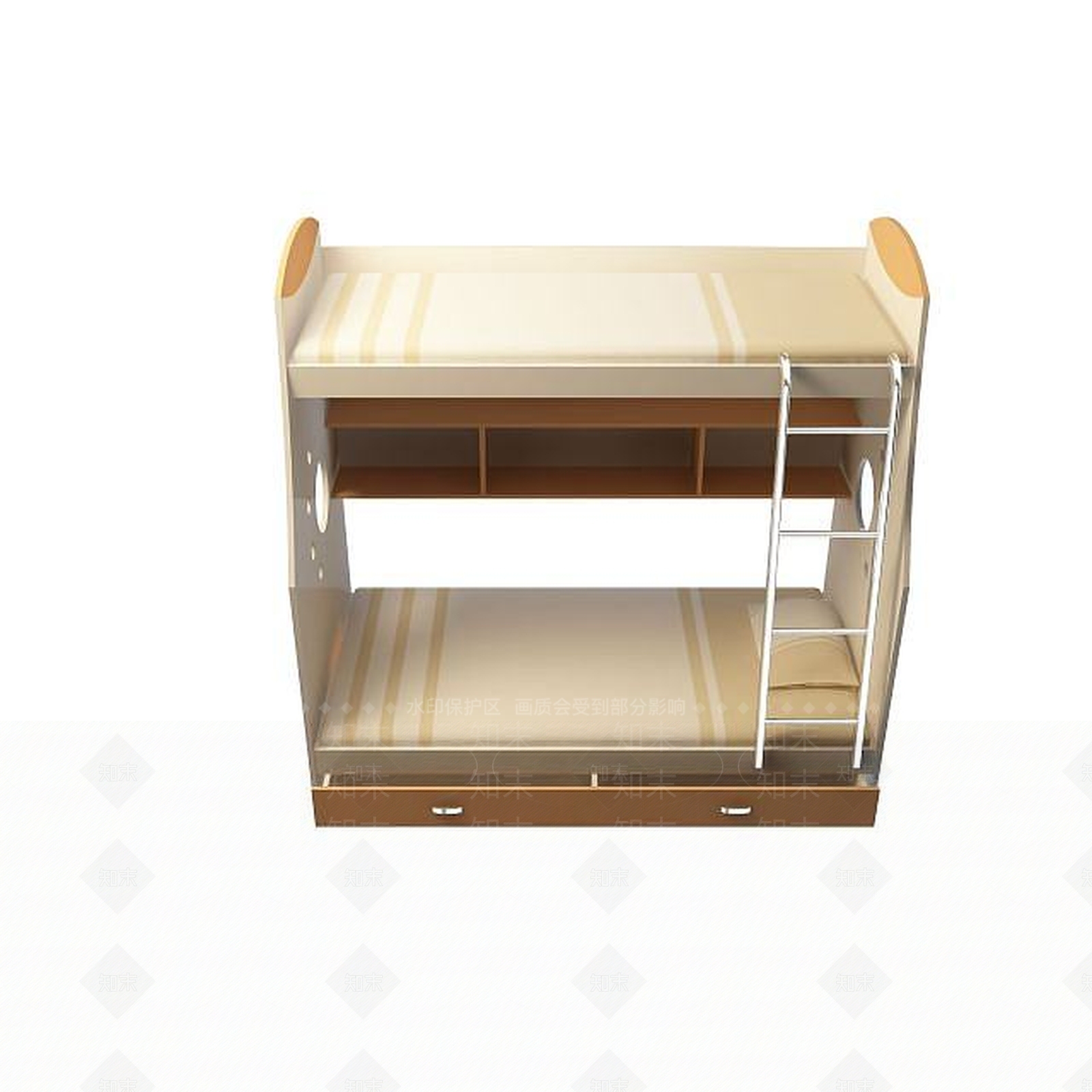 现代公寓床3D模型下载【ID:1195528925】