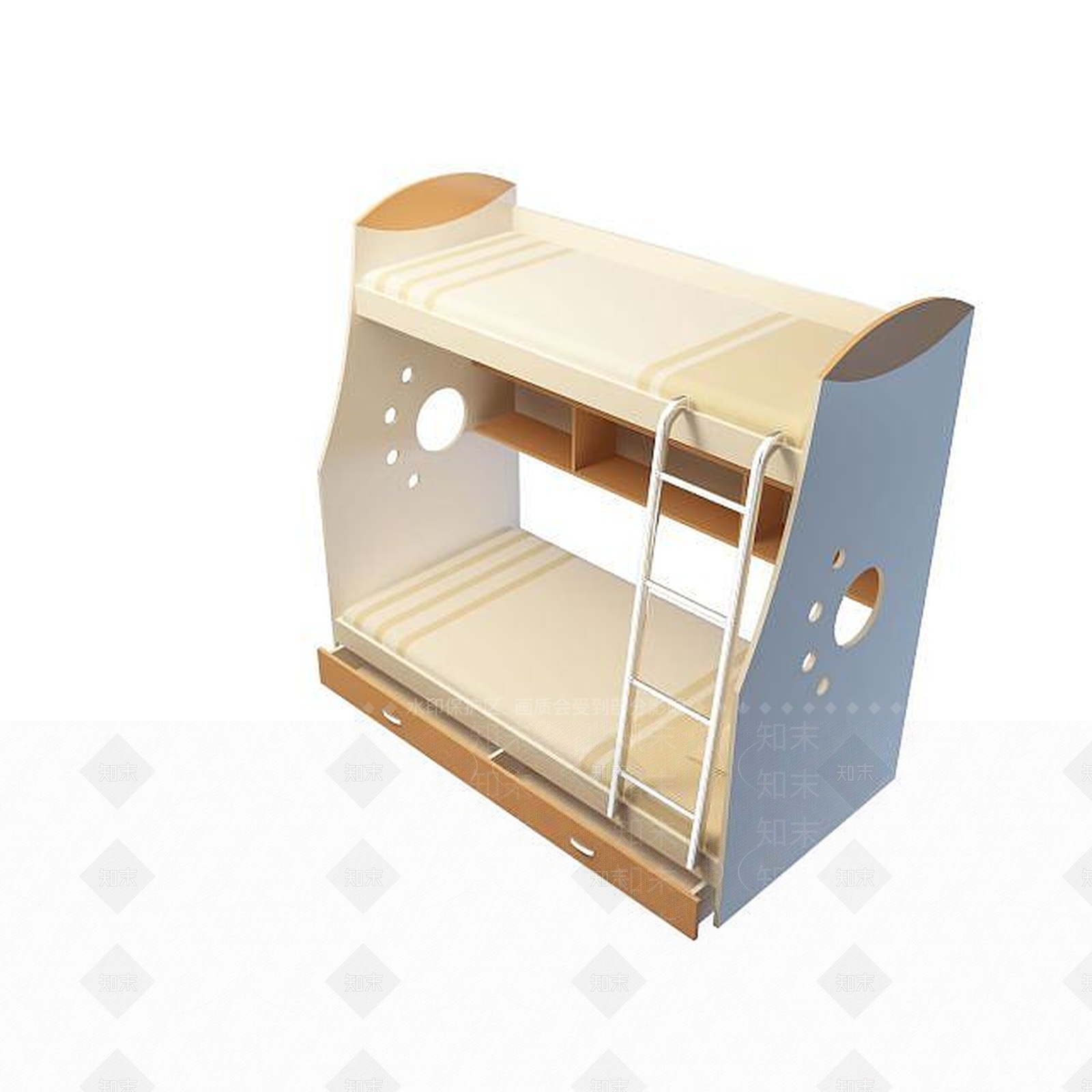 现代公寓床3D模型下载【ID:1195528925】