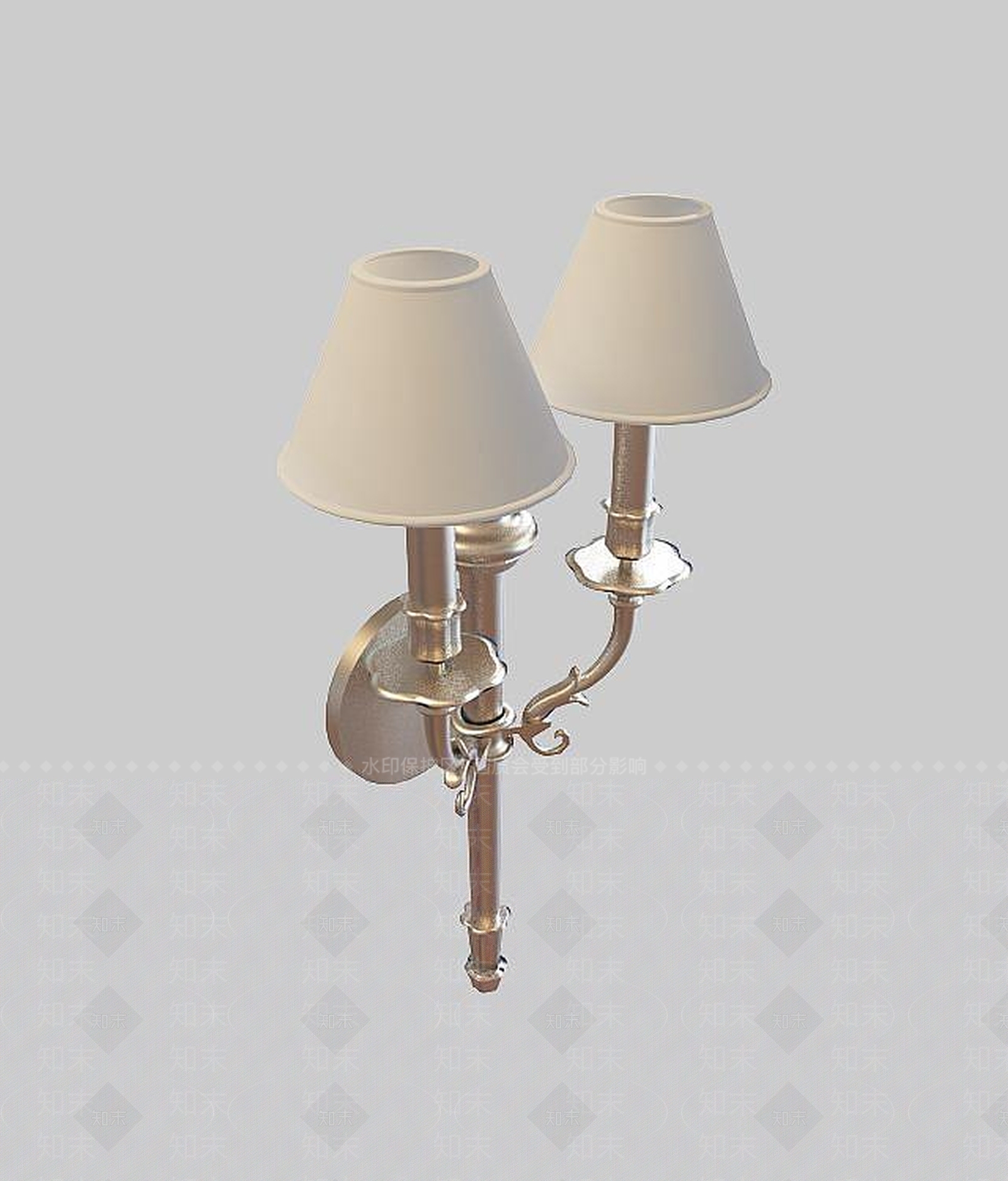 现代双头壁灯3D模型下载【ID:1195529215】